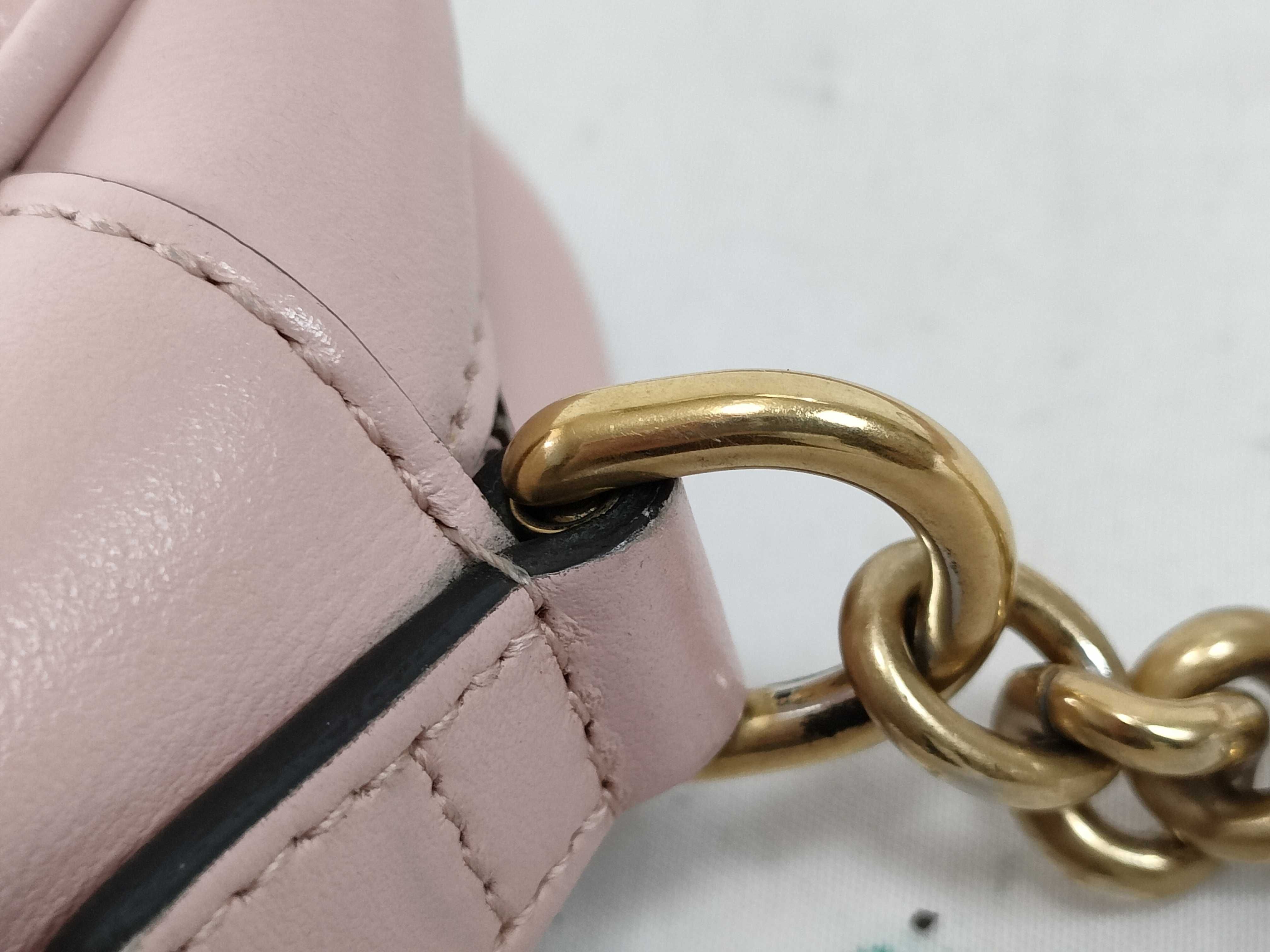 GG Marmont Leather Pink Shoulder Bag 447632 — view 5