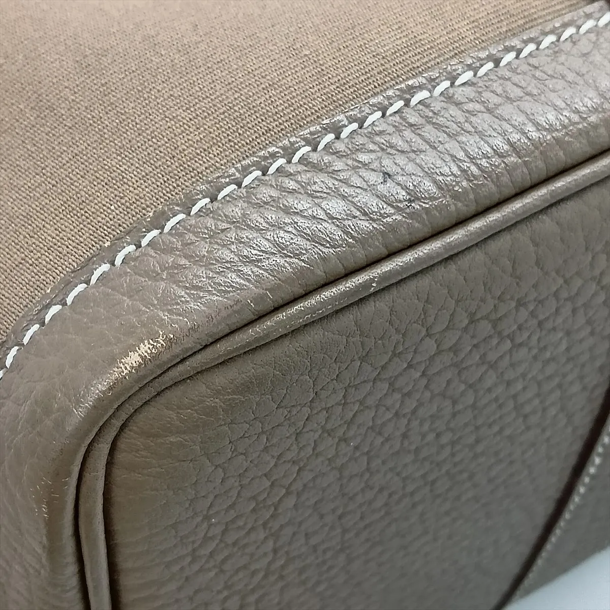 Hermès Garden Party 30 TPM Toile Officier x Negonda Etoupe Silver Hardware P: 2012 — view 11