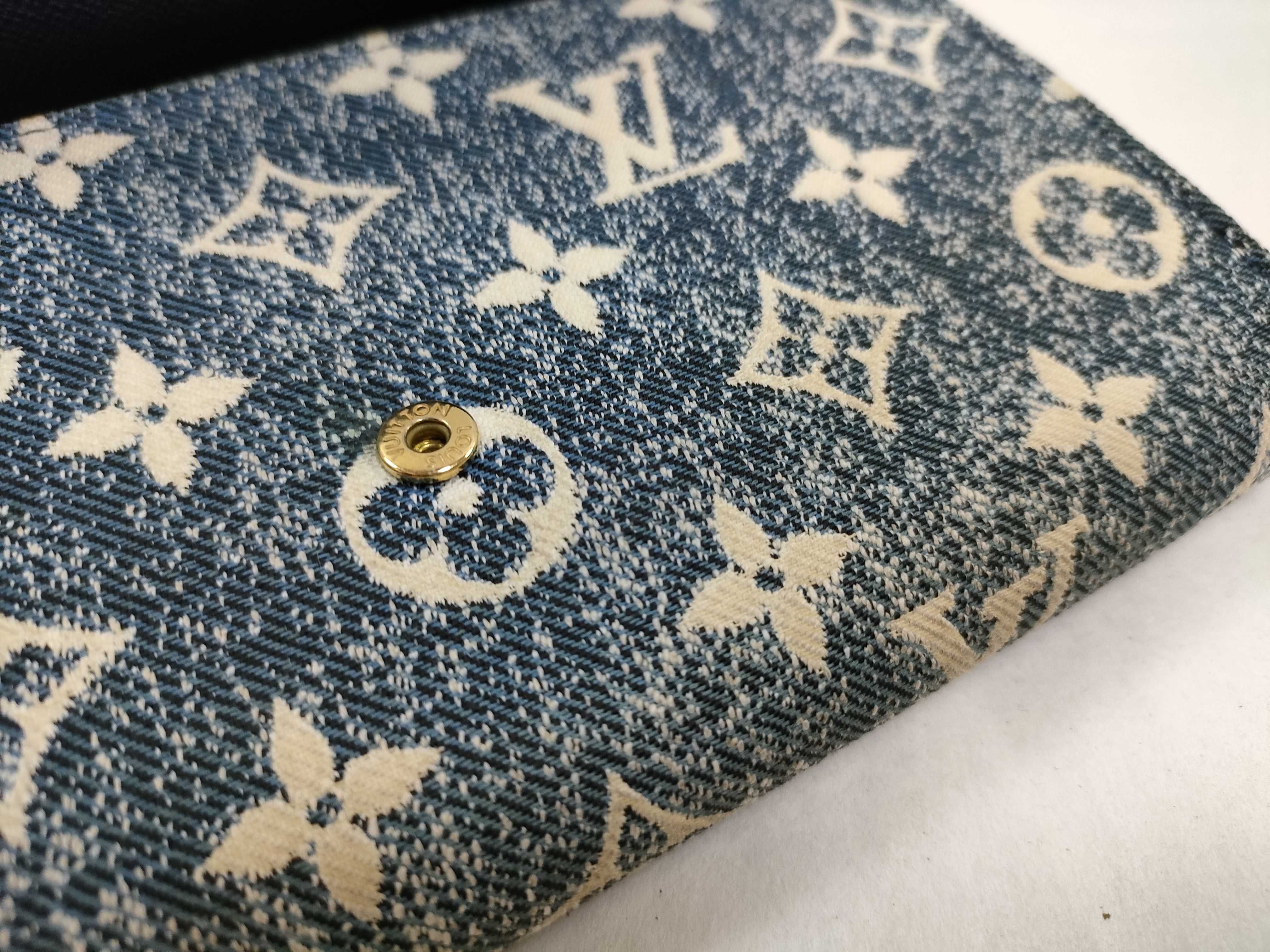 Long Wallet Monogram Jacquard Denim Wallet — view 13