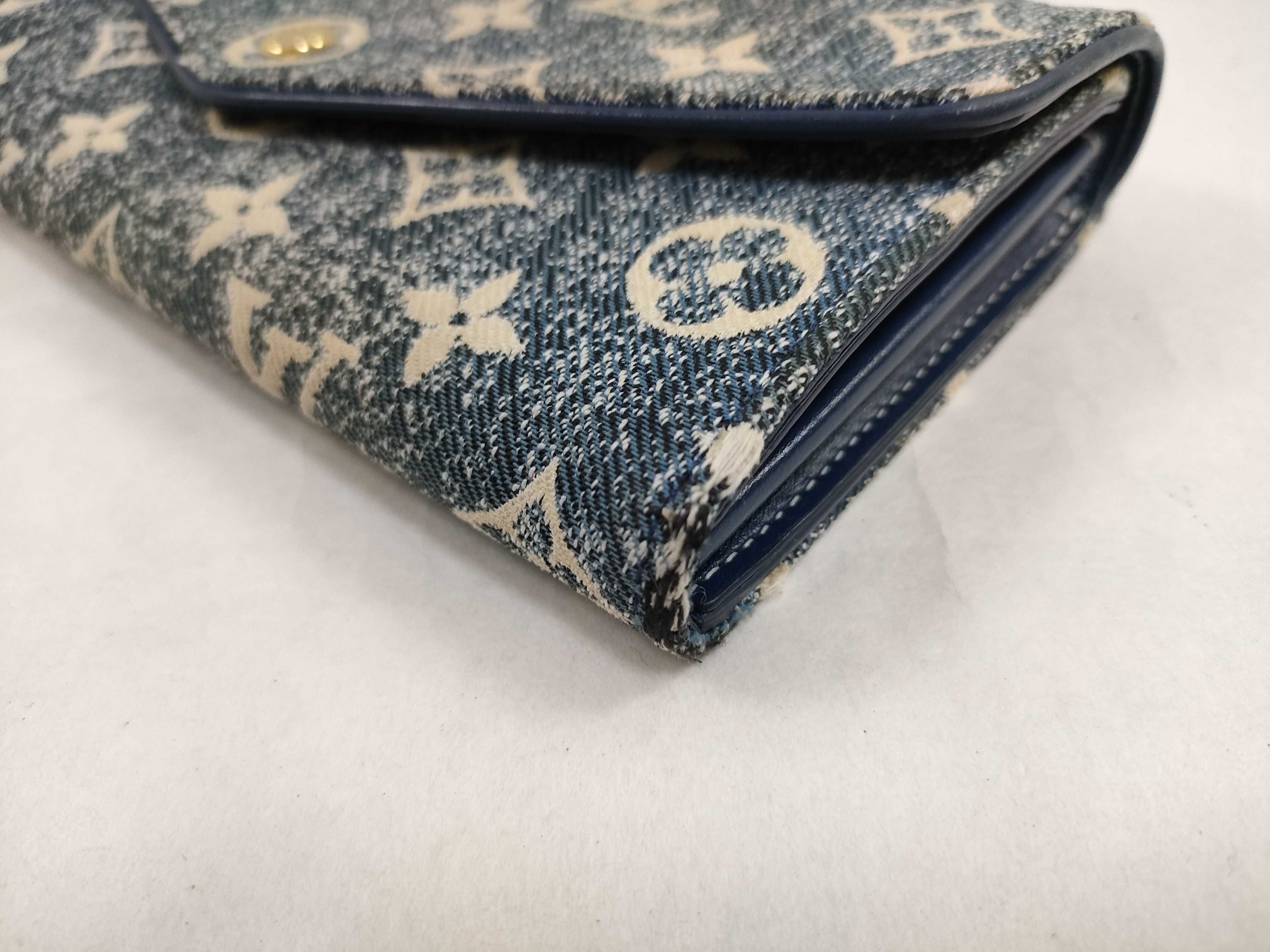 Long Wallet Monogram Jacquard Denim Wallet — view 3