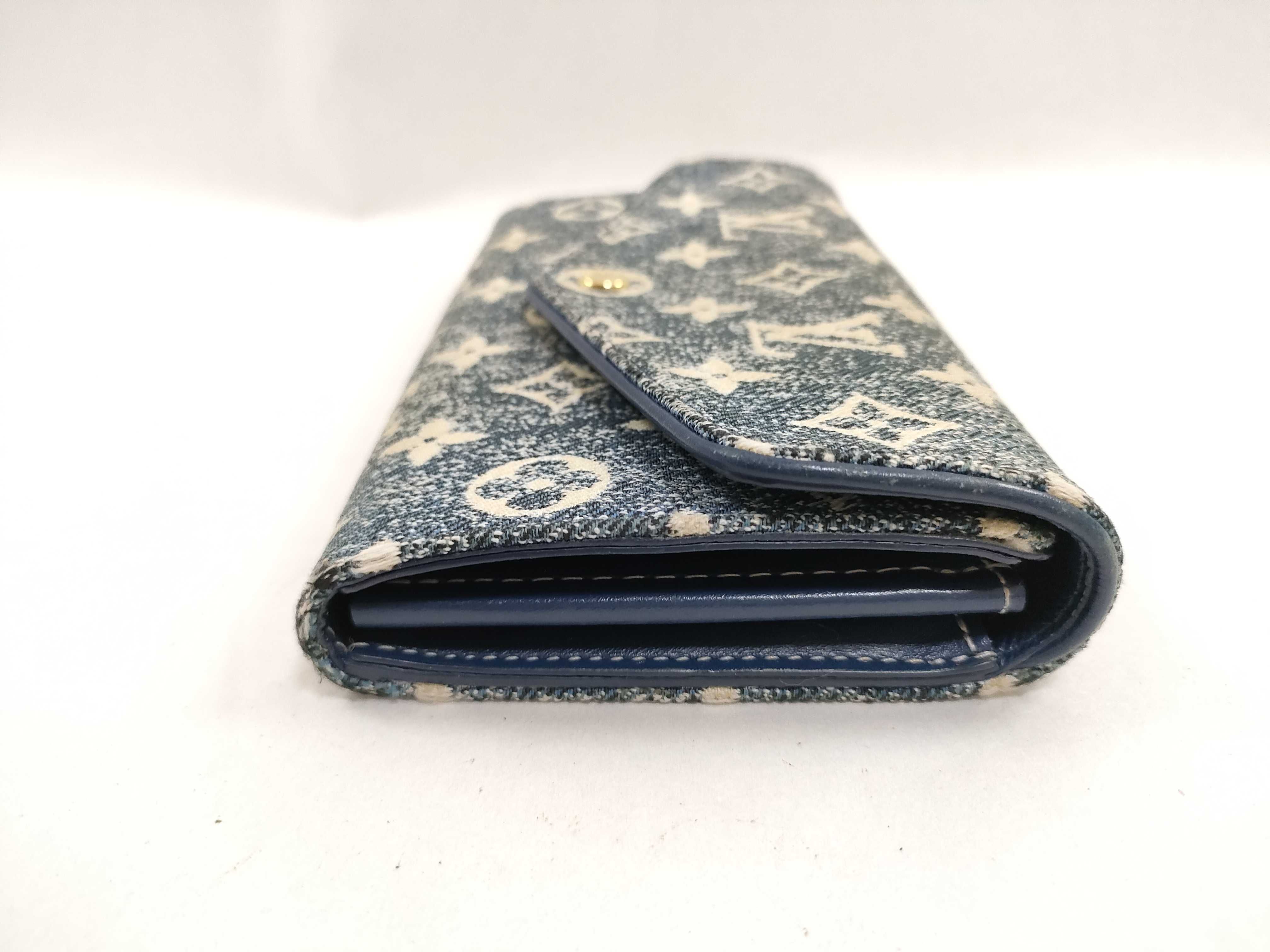 Long Wallet Monogram Jacquard Denim Wallet — view 4