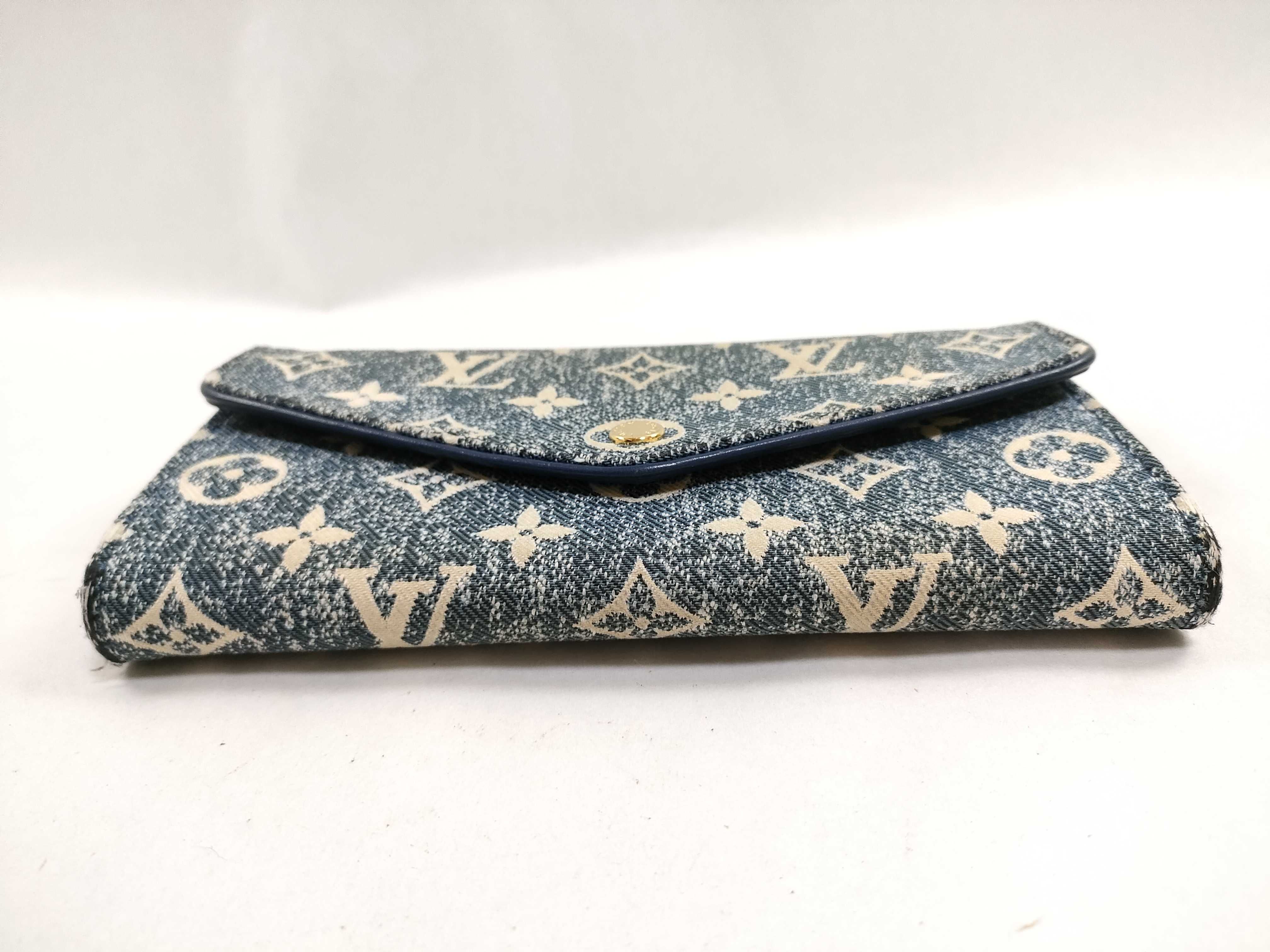 Long Wallet Monogram Jacquard Denim Wallet — view 5