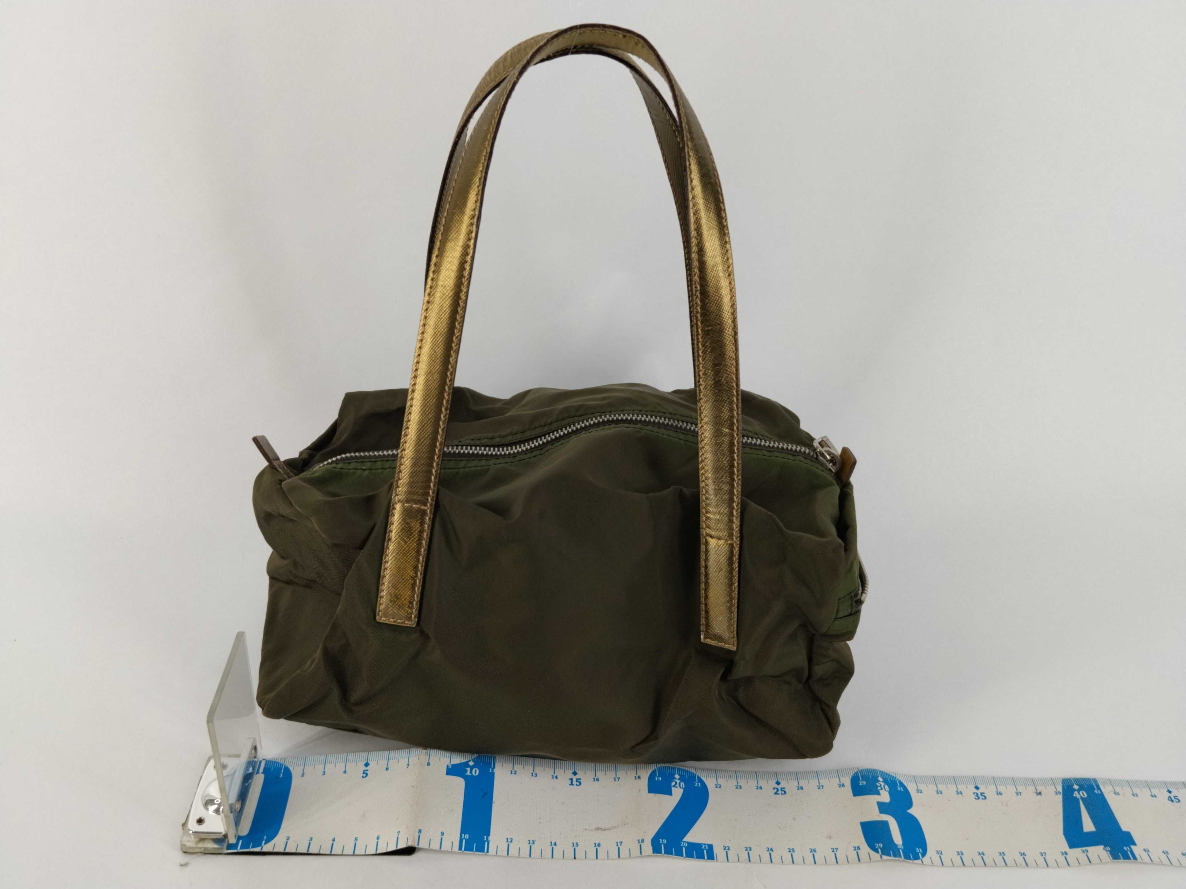 Nylon Mini Boston Bag, Khaki Nylon Boston Bag — view 2