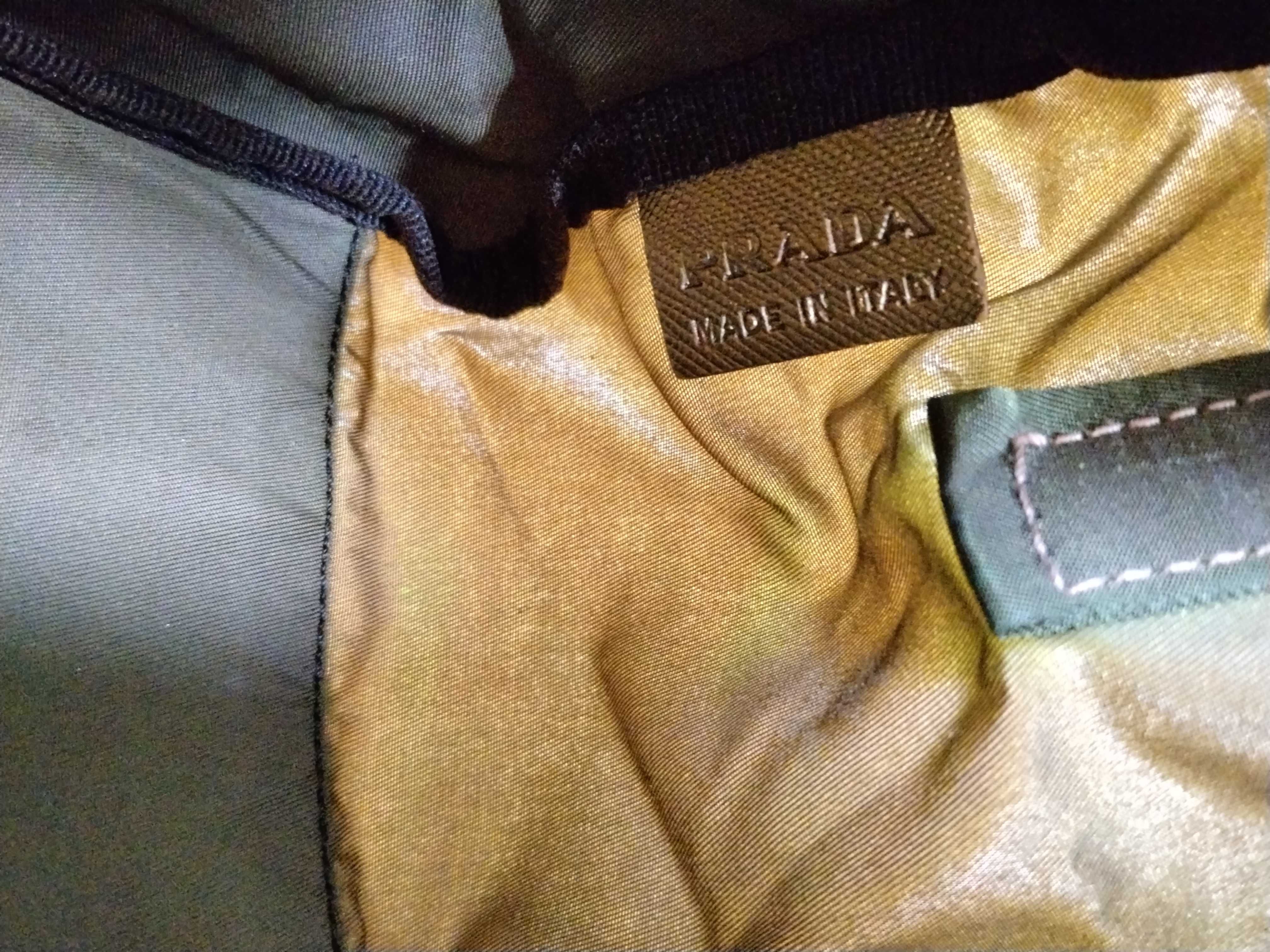 Nylon Mini Boston Bag, Khaki Nylon Boston Bag — view 12