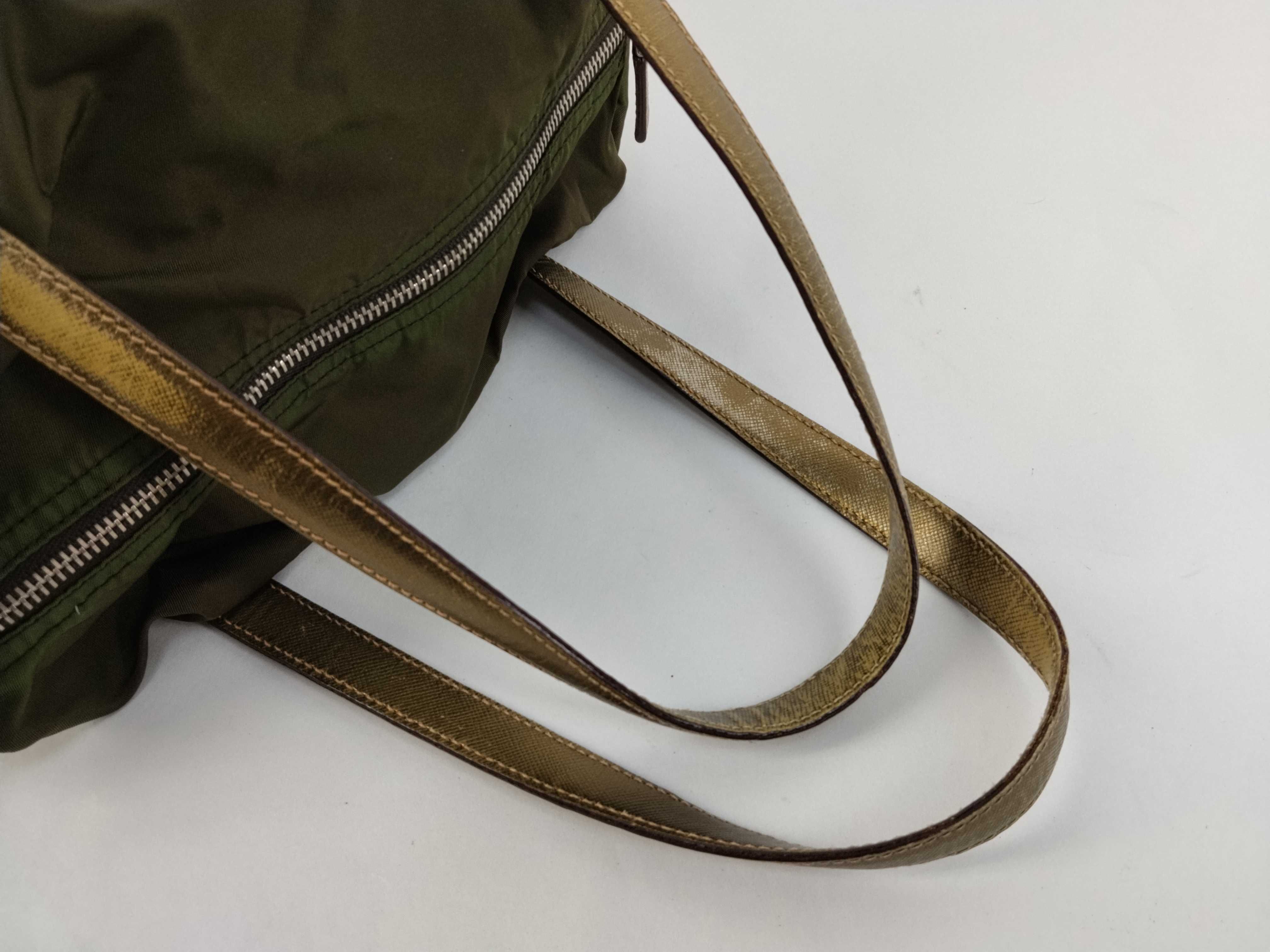 Nylon Mini Boston Bag, Khaki Nylon Boston Bag — view 3