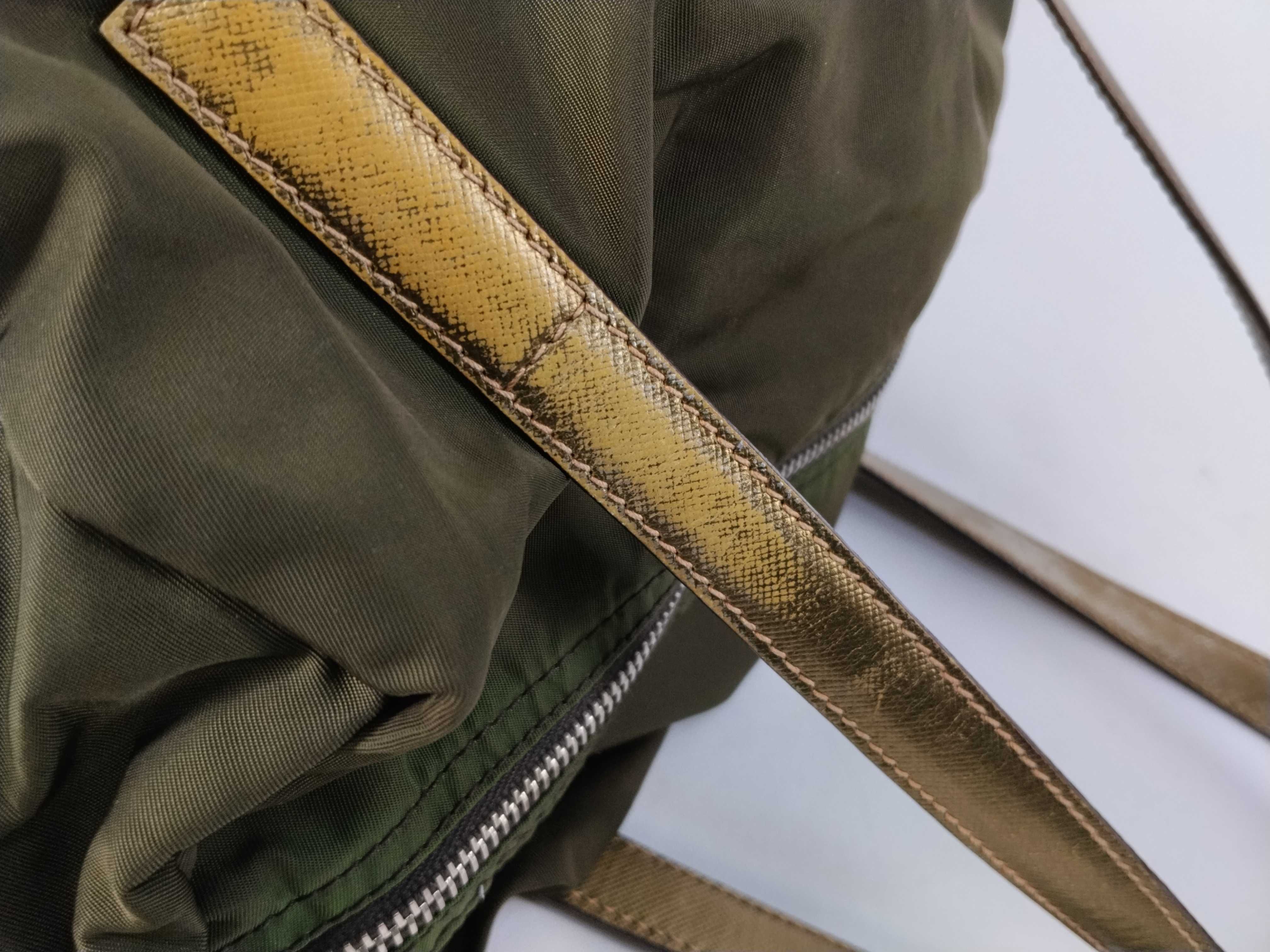 Nylon Mini Boston Bag, Khaki Nylon Boston Bag — view 5