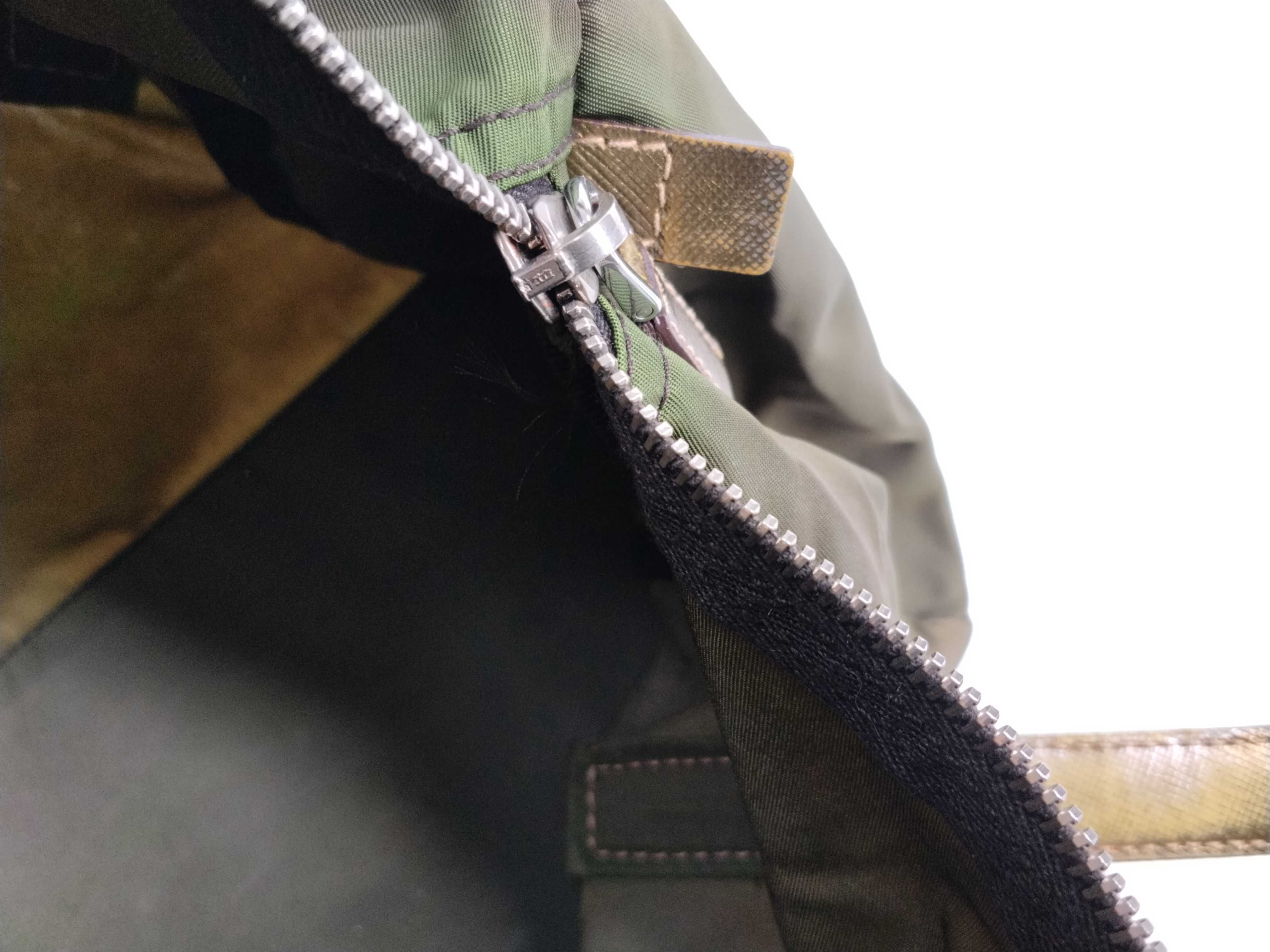 Nylon Mini Boston Bag, Khaki Nylon Boston Bag — view 10