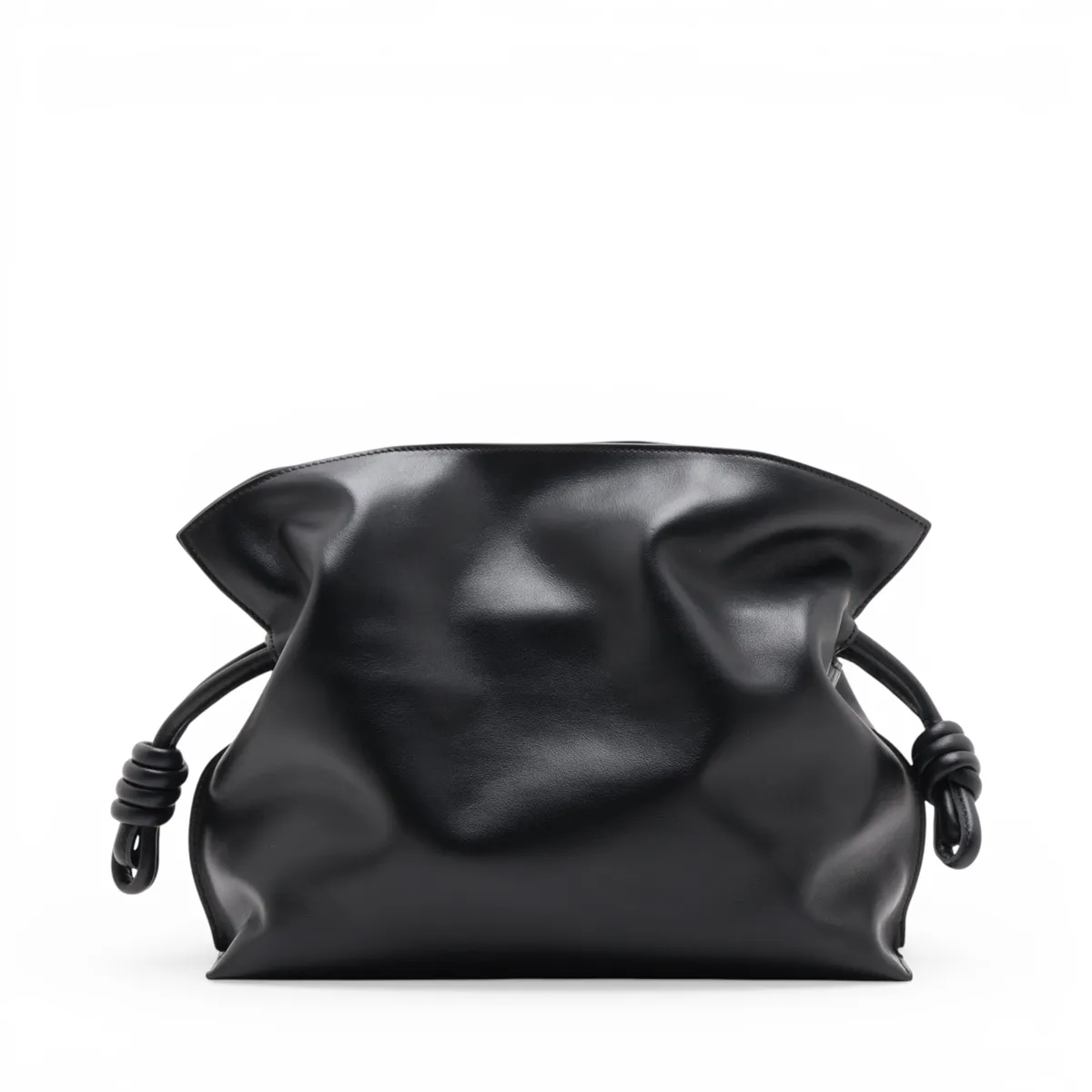 Flamenco Clutch Leather Shoulder Bag Black — view 2