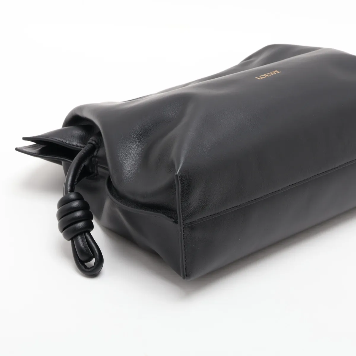 Flamenco Clutch Leather Shoulder Bag Black — view 4