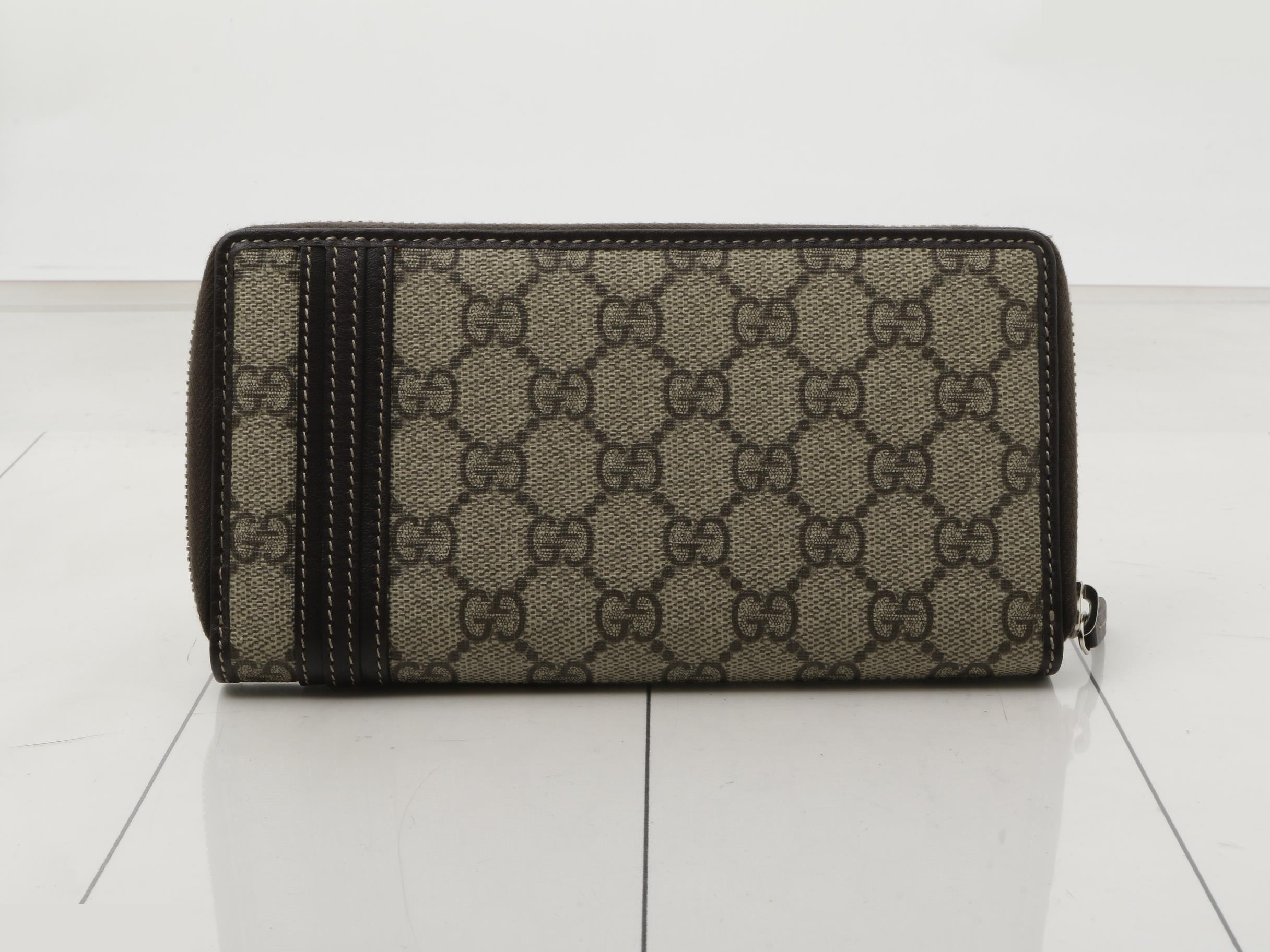 GG Supreme Round Zipper Long Wallet 308009 — view 2