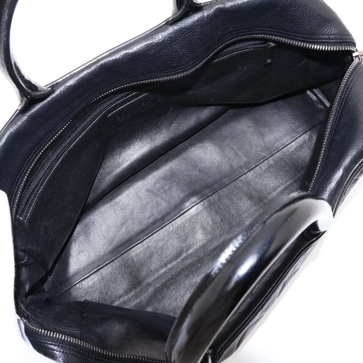Matelassé Caviar Skin Handbag Bowling Bag Black Silver Hardware 6214393 Series 6 — view 7
