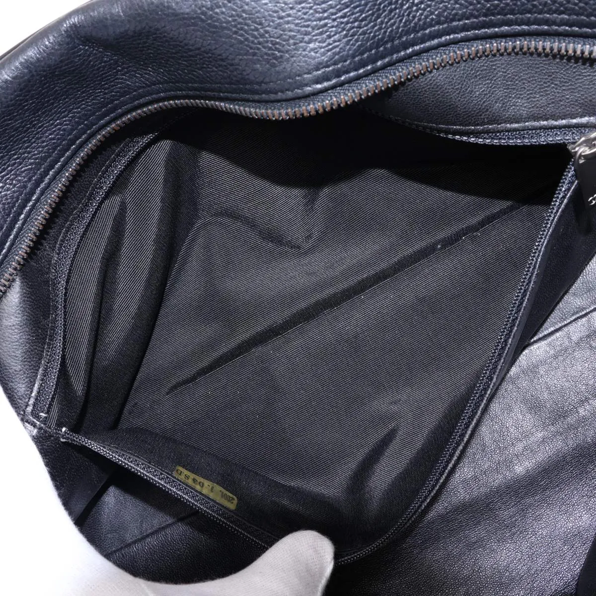 Matelassé Caviar Skin Handbag Bowling Bag Black Silver Hardware 6214393 Series 6 — view 8