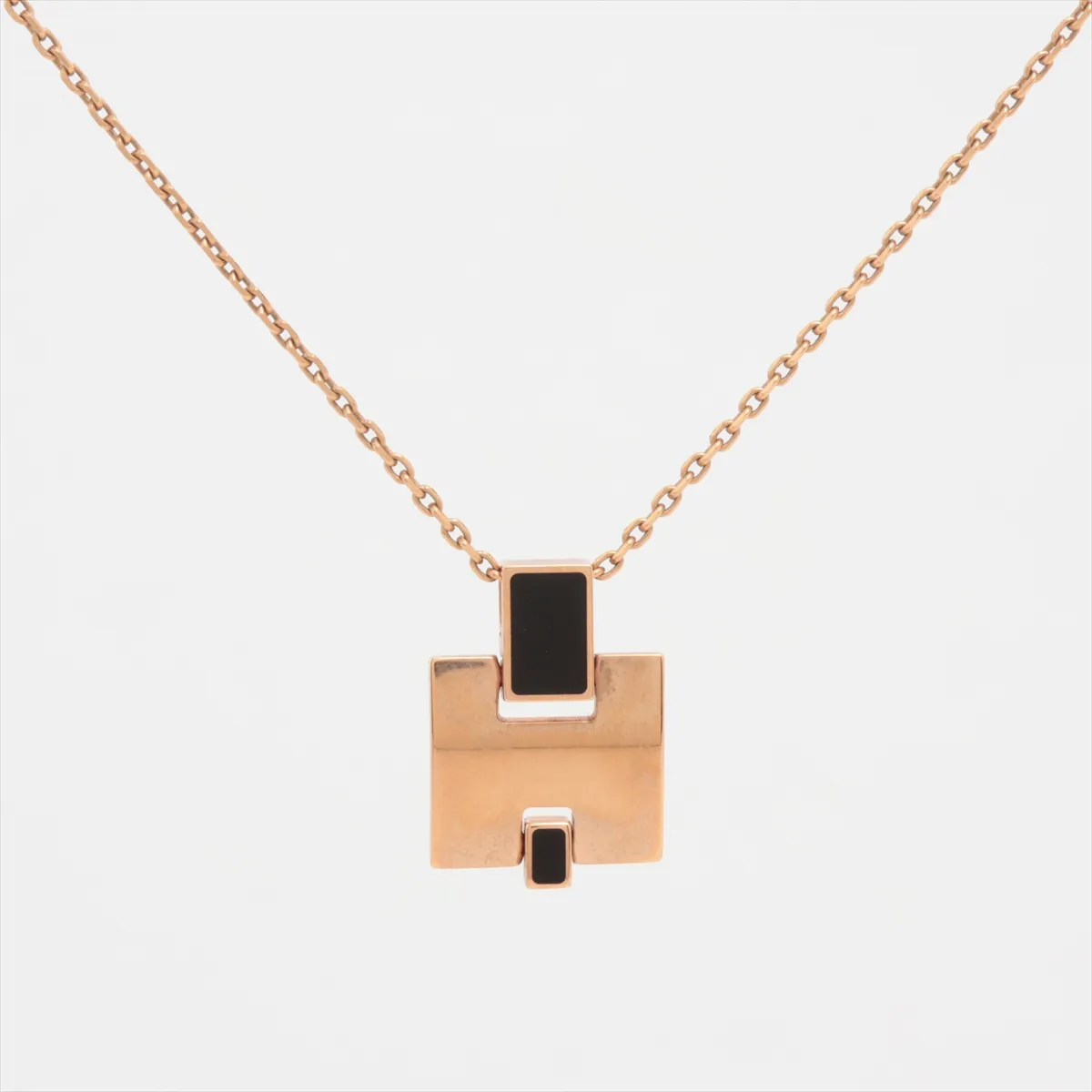 Irene Necklace GP Black x Rose Gold