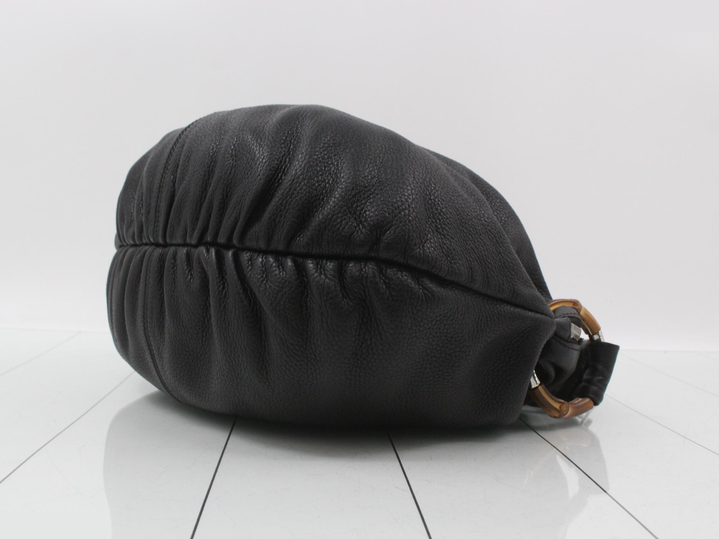 Black leather one-shoulder bag — view 6