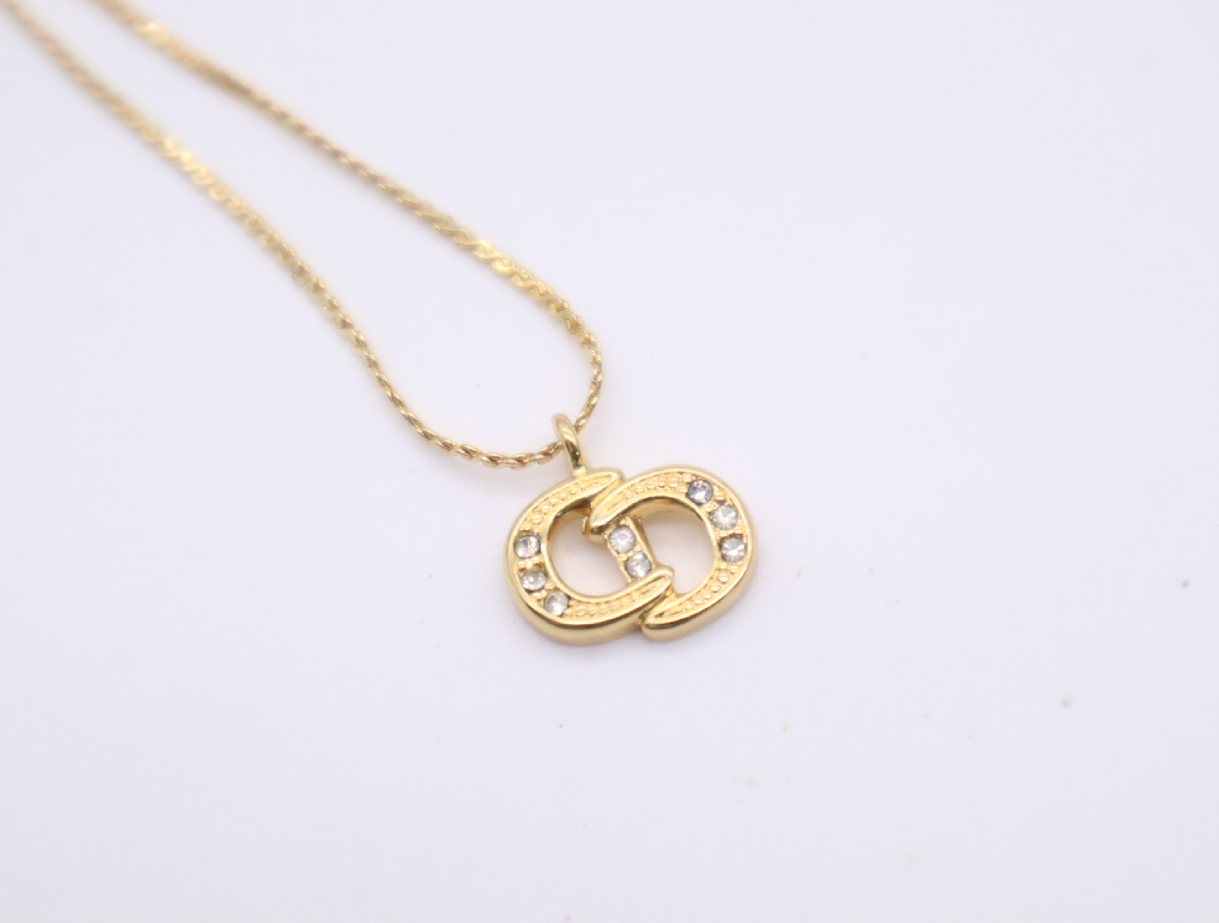 GPCD logo rhinestone necklace, with box. — view 3