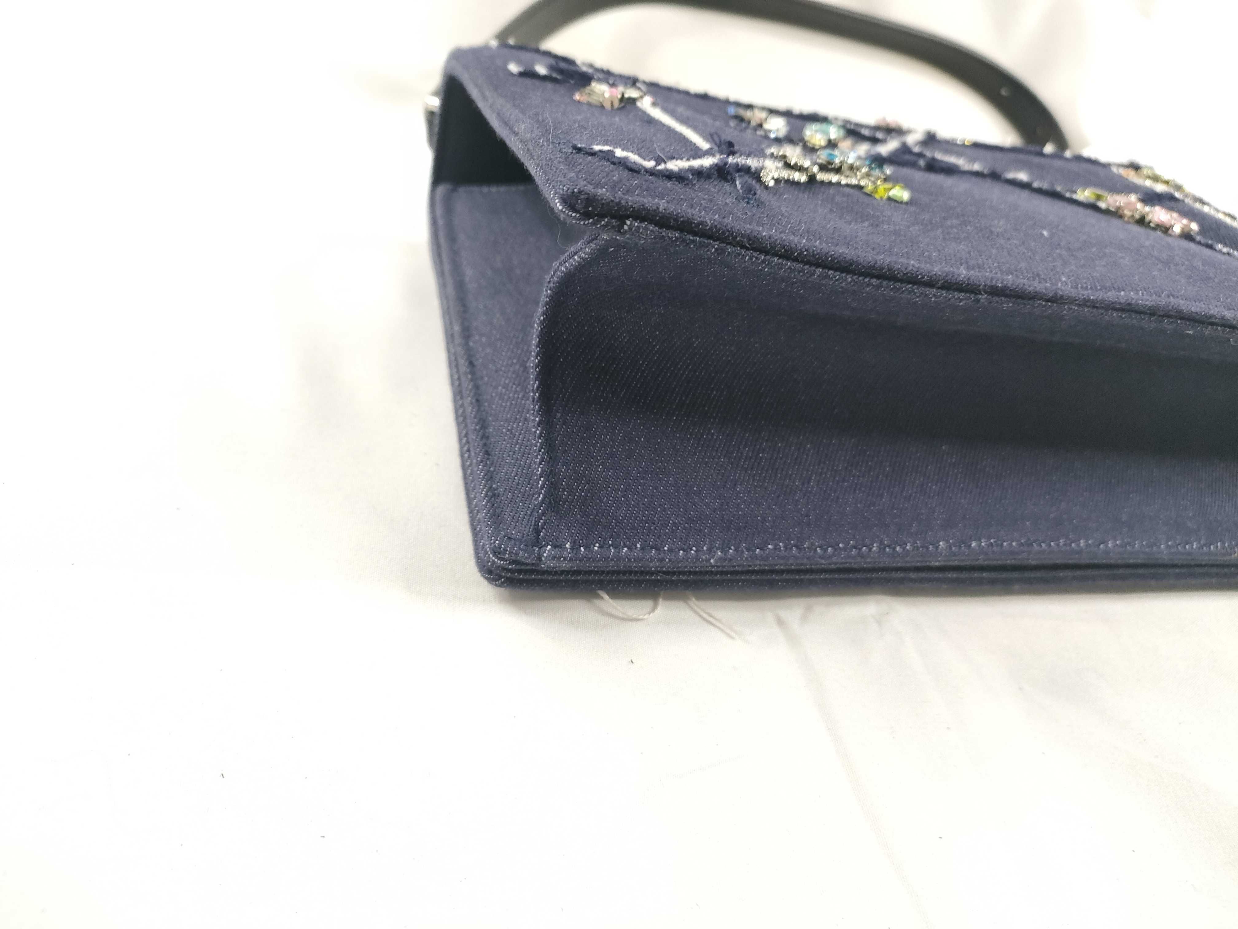 Diorama Denim Shoulder Bag Blue Shoulder Bag — view 3
