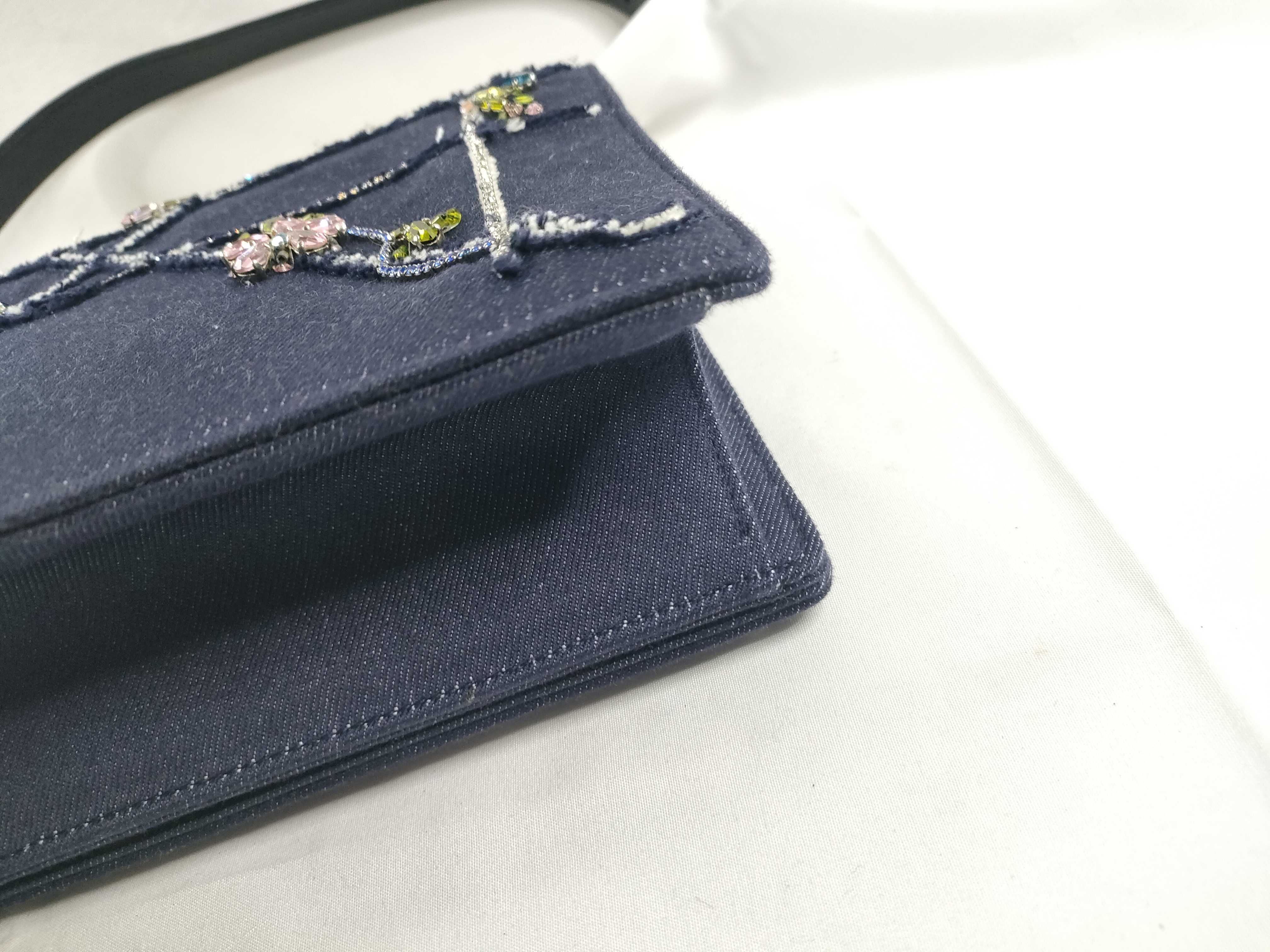 Diorama Denim Shoulder Bag Blue Shoulder Bag — view 5