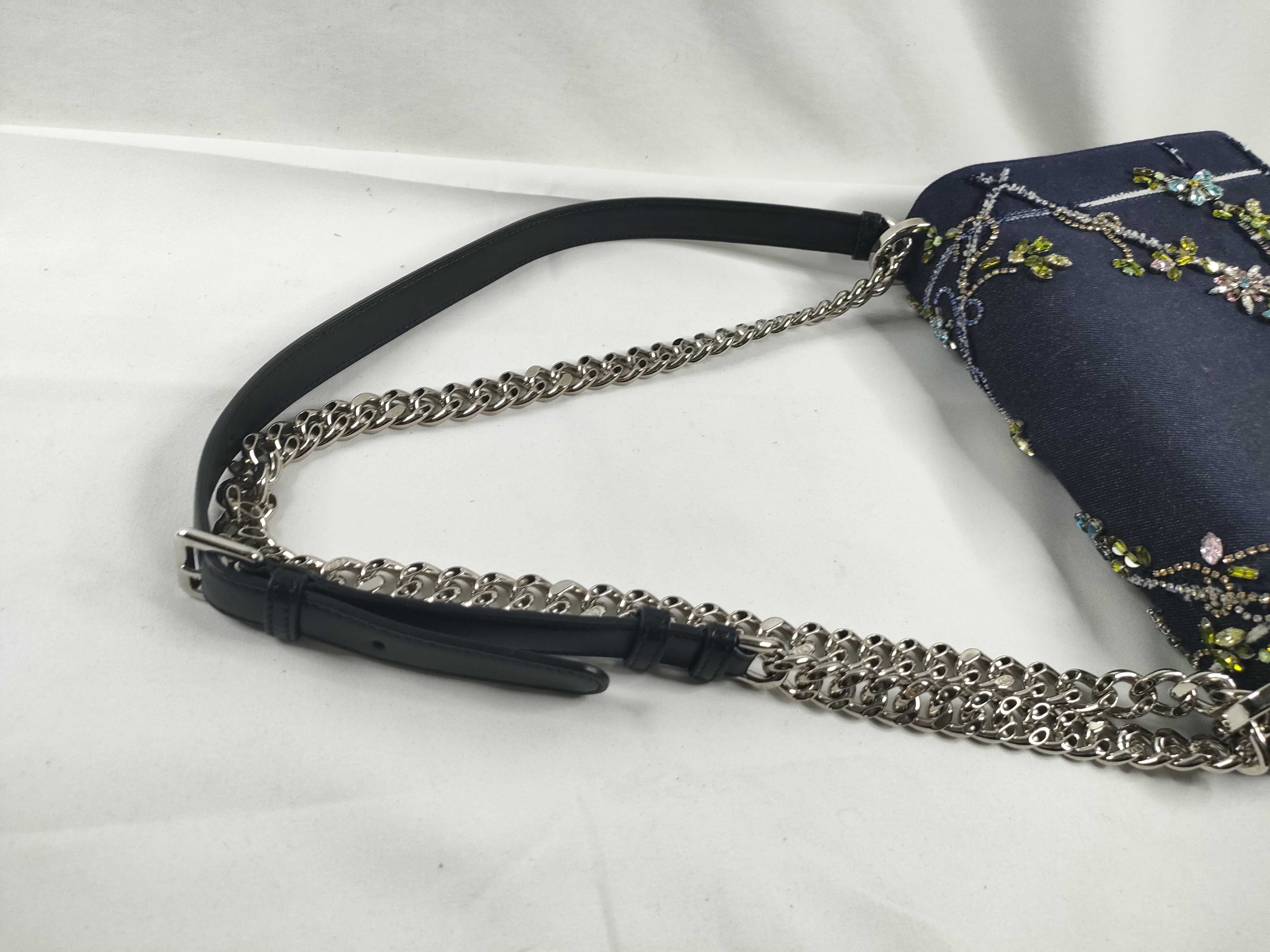 Diorama Denim Shoulder Bag Blue Shoulder Bag — view 6