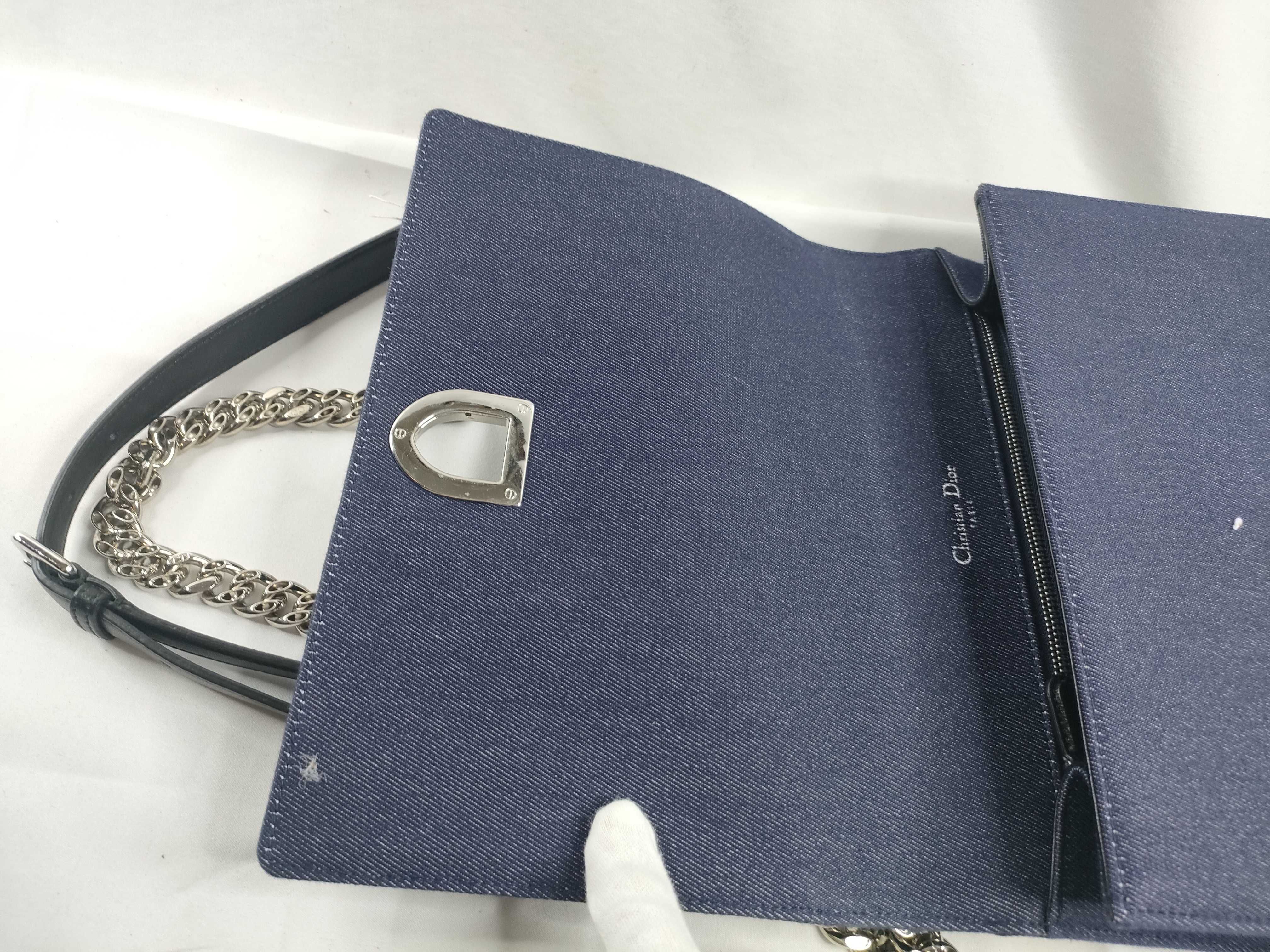 Diorama Denim Shoulder Bag Blue Shoulder Bag — view 9
