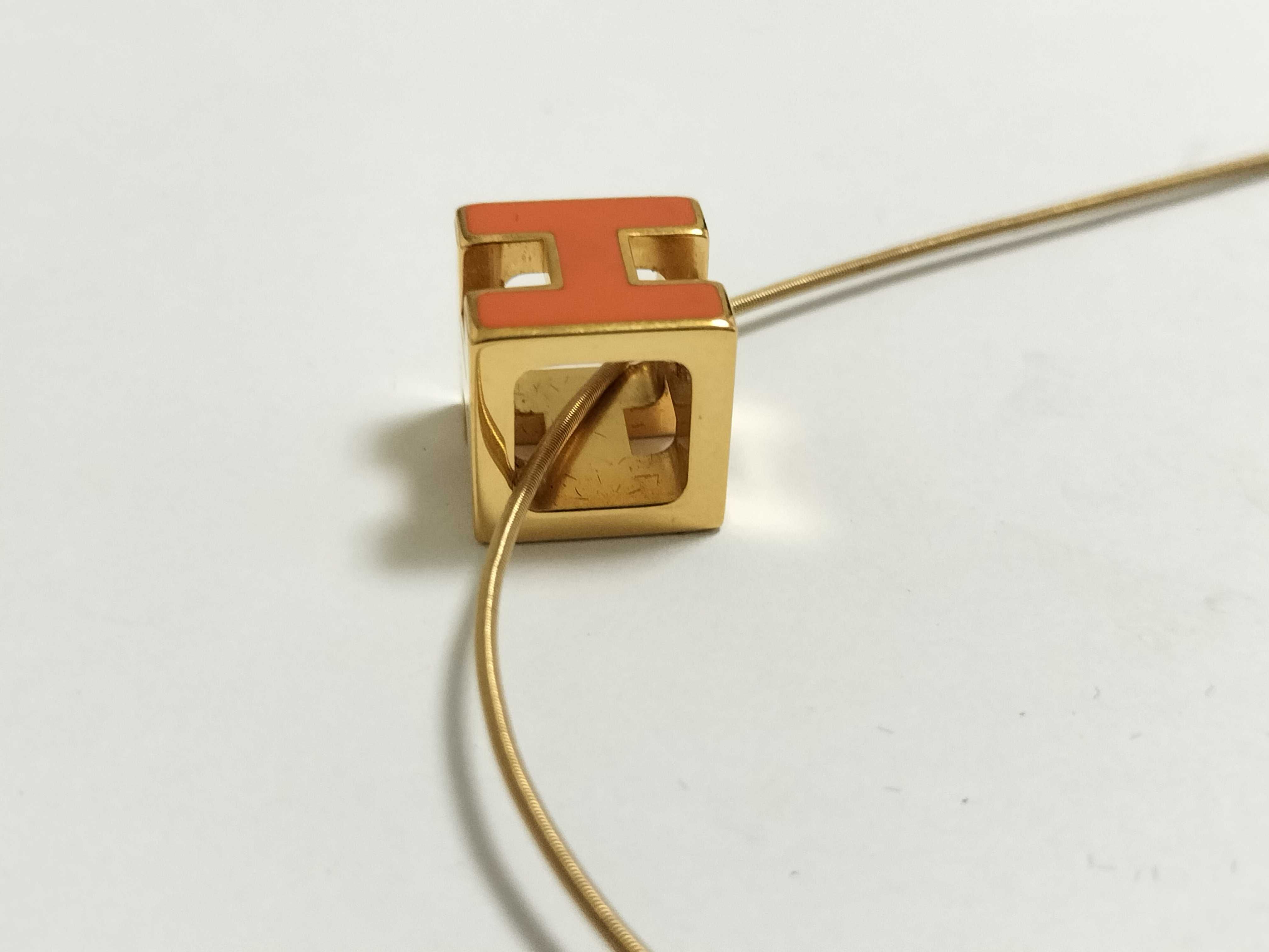 Cage d'H Orange Necklace with Box — view 3