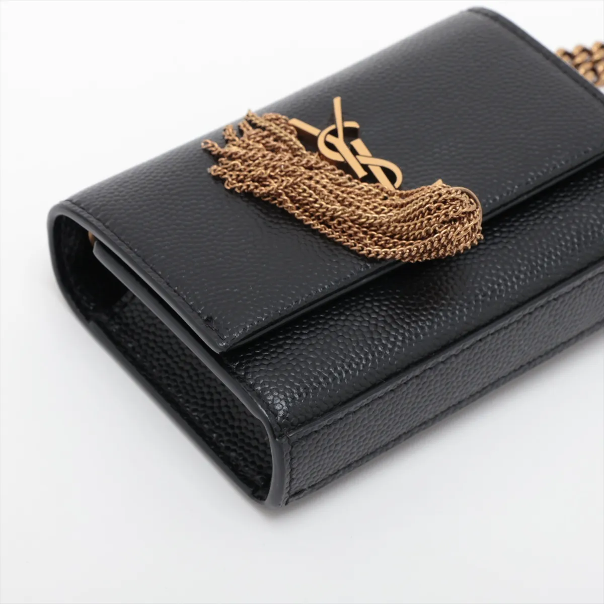 Kate 712449 Leather Chain Shoulder Bag, Black — view 4