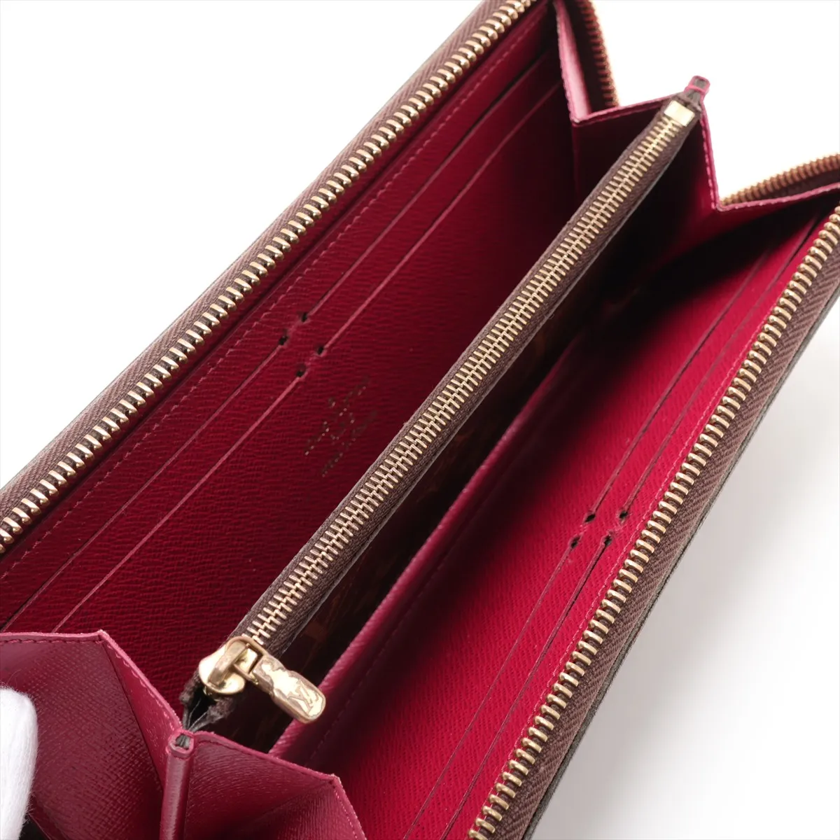 Monogram Portefeuille Clemence M60742 SP2108 Fuchsia Round Zip Wallet — view 3