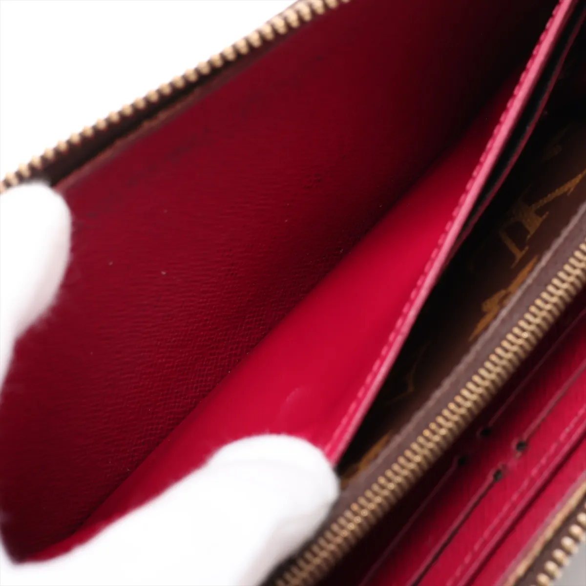 Monogram Portefeuille Clemence M60742 SP2108 Fuchsia Round Zip Wallet — view 6