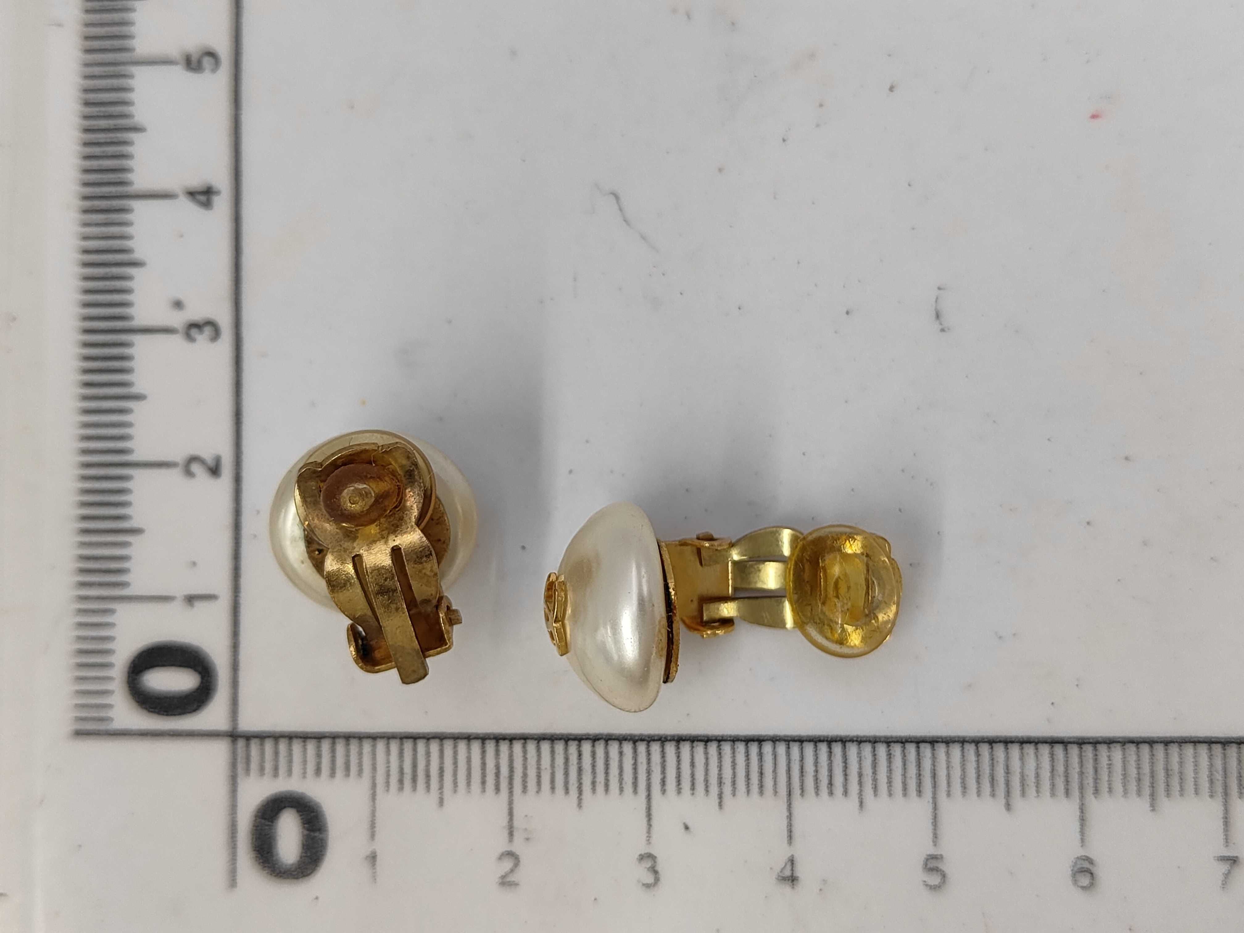 Coco Mark Pearl Earrings Gold Earrings — view 5