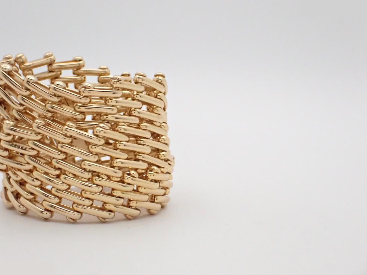 Triple-strand bracelet, gold-plated, wrist circumference approximately 16cm — view 3