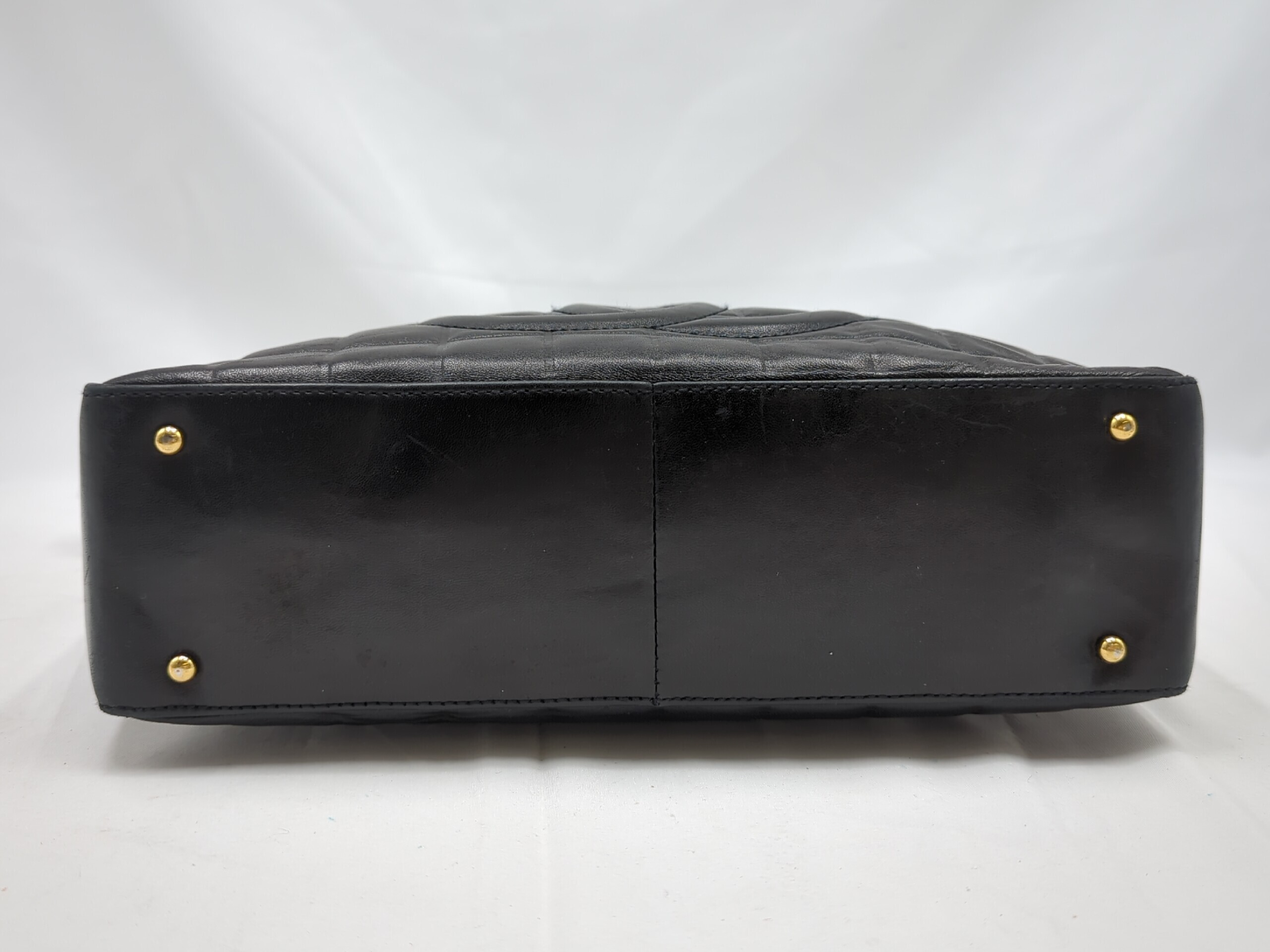 Lambskin Chocolate Bar Shoulder Bag, Black, Series 8 Handbag — view 5