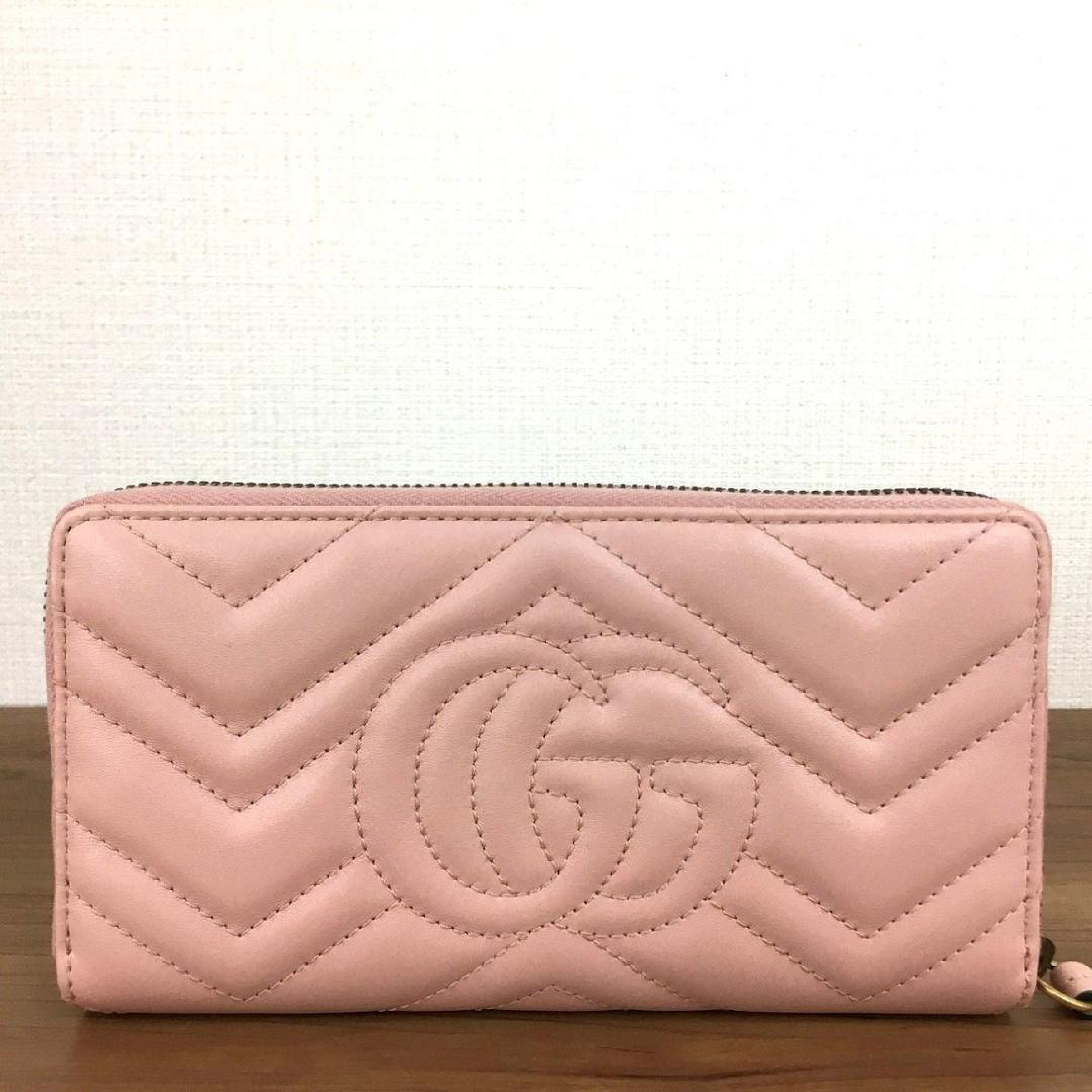 Round Zip Long Wallet, Light Pink, 443123 (Wallet) — view 2