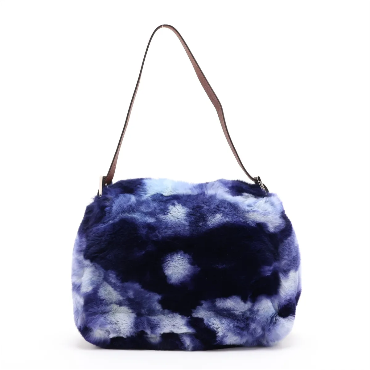 Mamma Bucket Fur Shoulder Bag, Blue — view 2