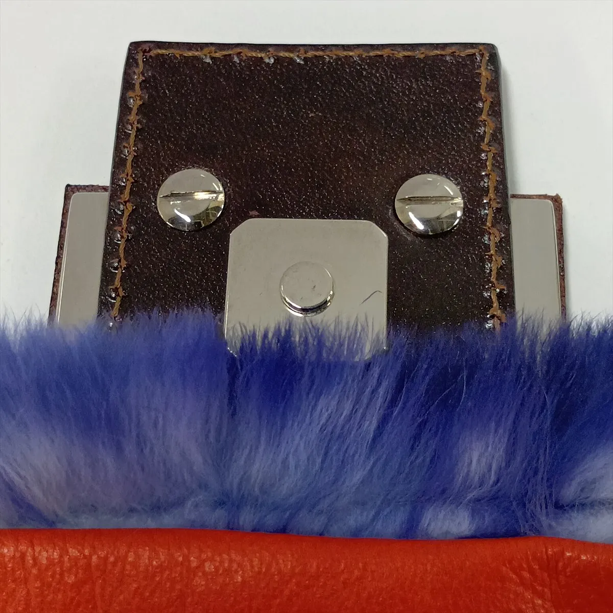 Mamma Bucket Fur Shoulder Bag, Blue — view 14
