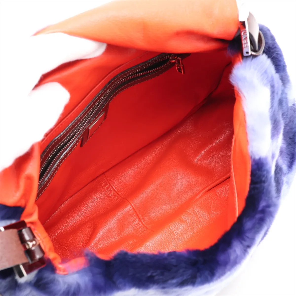 Mamma Bucket Fur Shoulder Bag, Blue — view 7