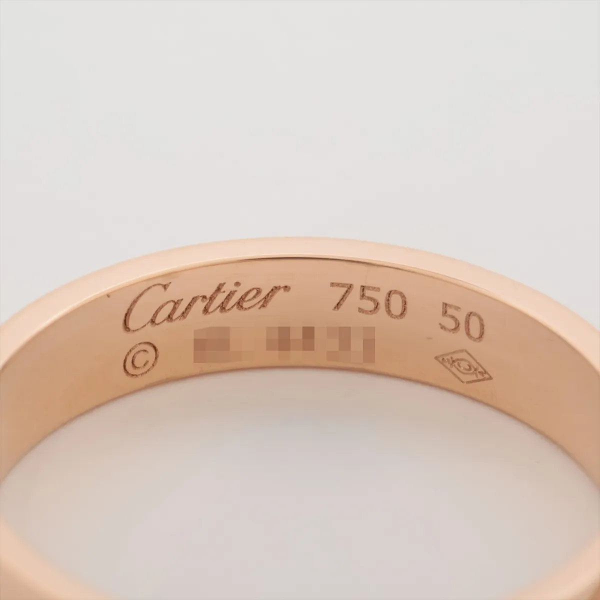 Mini Love Ring 750 (PG) 2.9g Size 50 Name RL4431 Metal imperfections — view 4