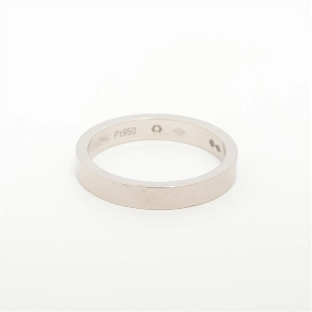 Wedding 1P Diamond Ring Pt950 5.0g 52 Initial FDZ564 Dent — view 2