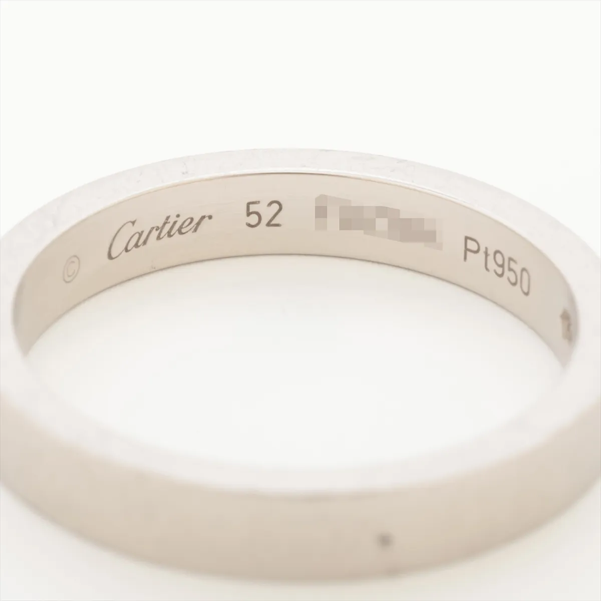 Wedding 1P Diamond Ring Pt950 5.0g 52 Initial FDZ564 Dent — view 3