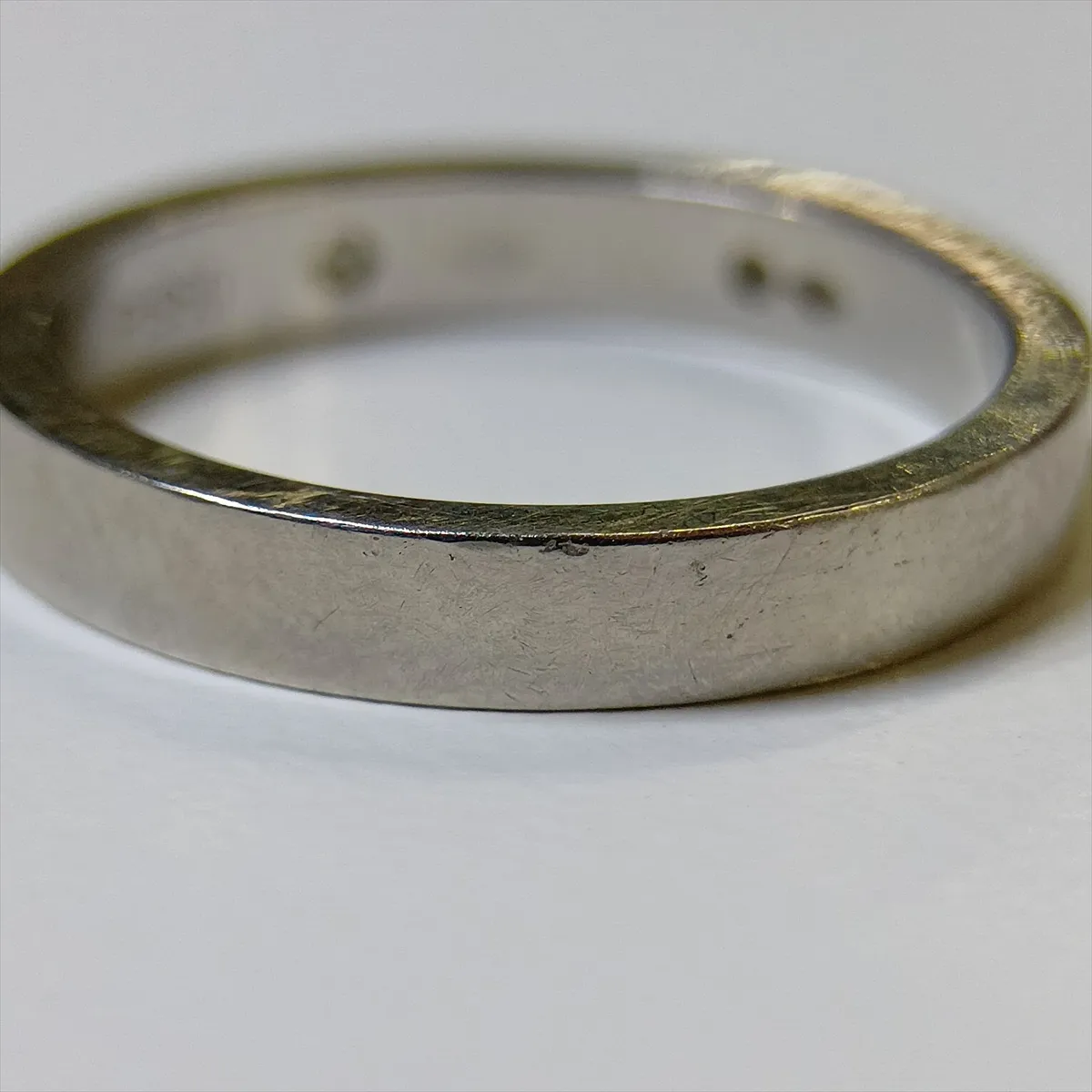 Wedding 1P Diamond Ring Pt950 5.0g 52 Initial FDZ564 Dent — view 8