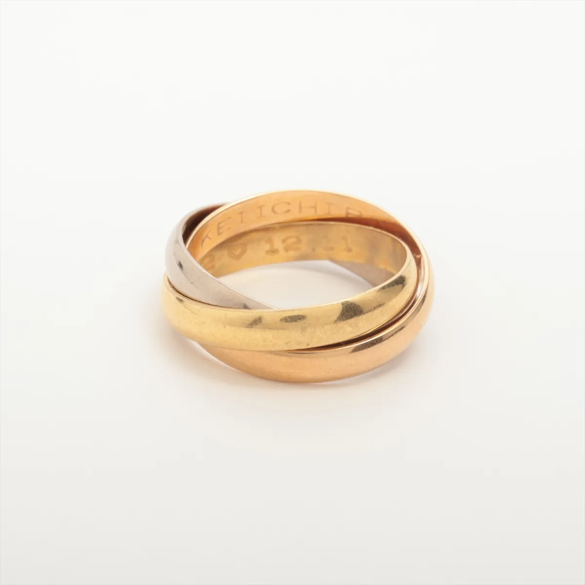 Trinity Ring 750 (Yellow Gold x Pink Gold x White Gold) 4.4g Size 46 Name IL3522 — view 2