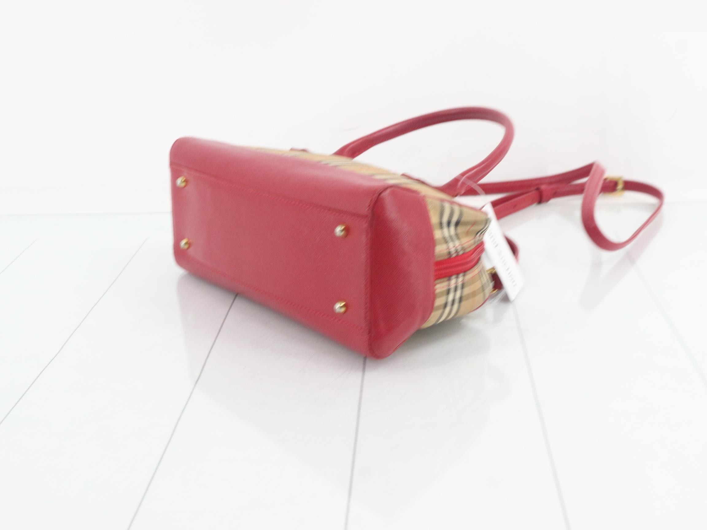 Nova check canvas handbag — view 6