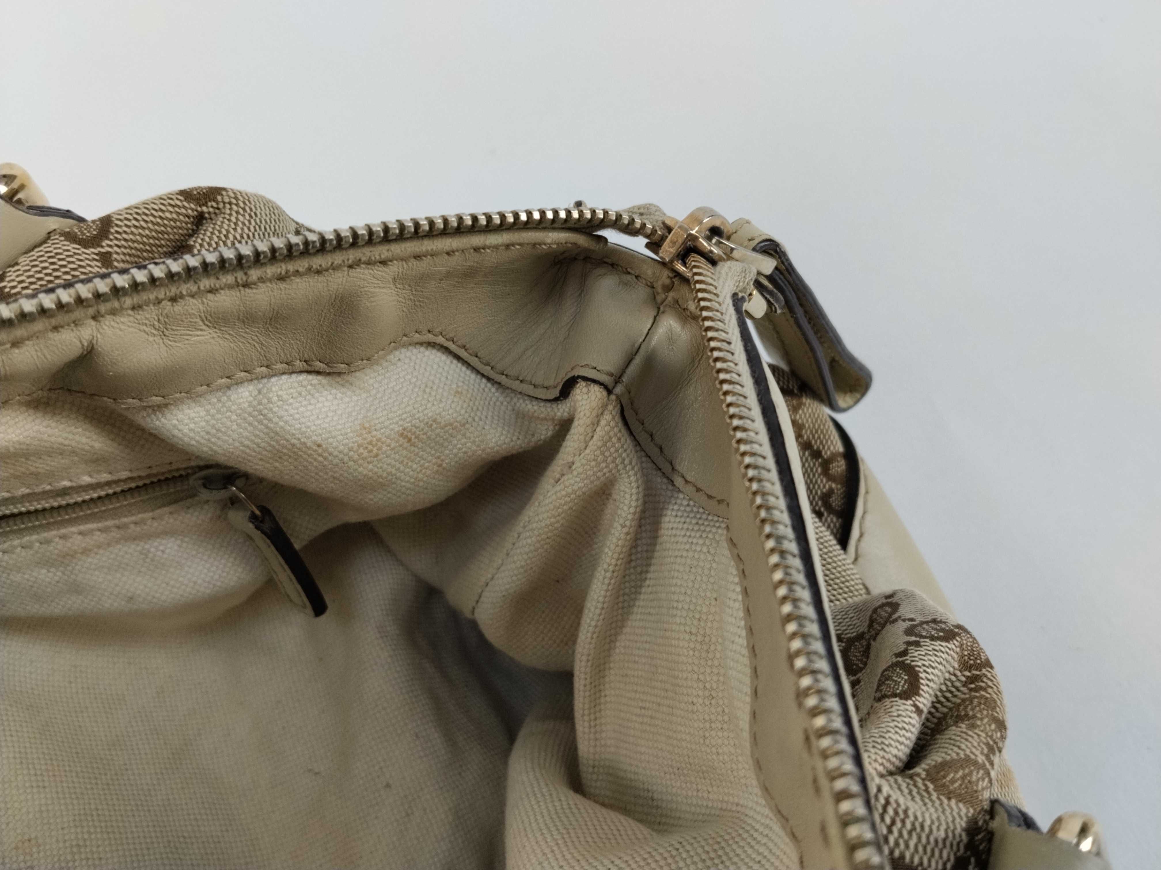 GG Canvas Sukey 2-Way Handbag, Beige x White, 247902 (Handbag) — view 12