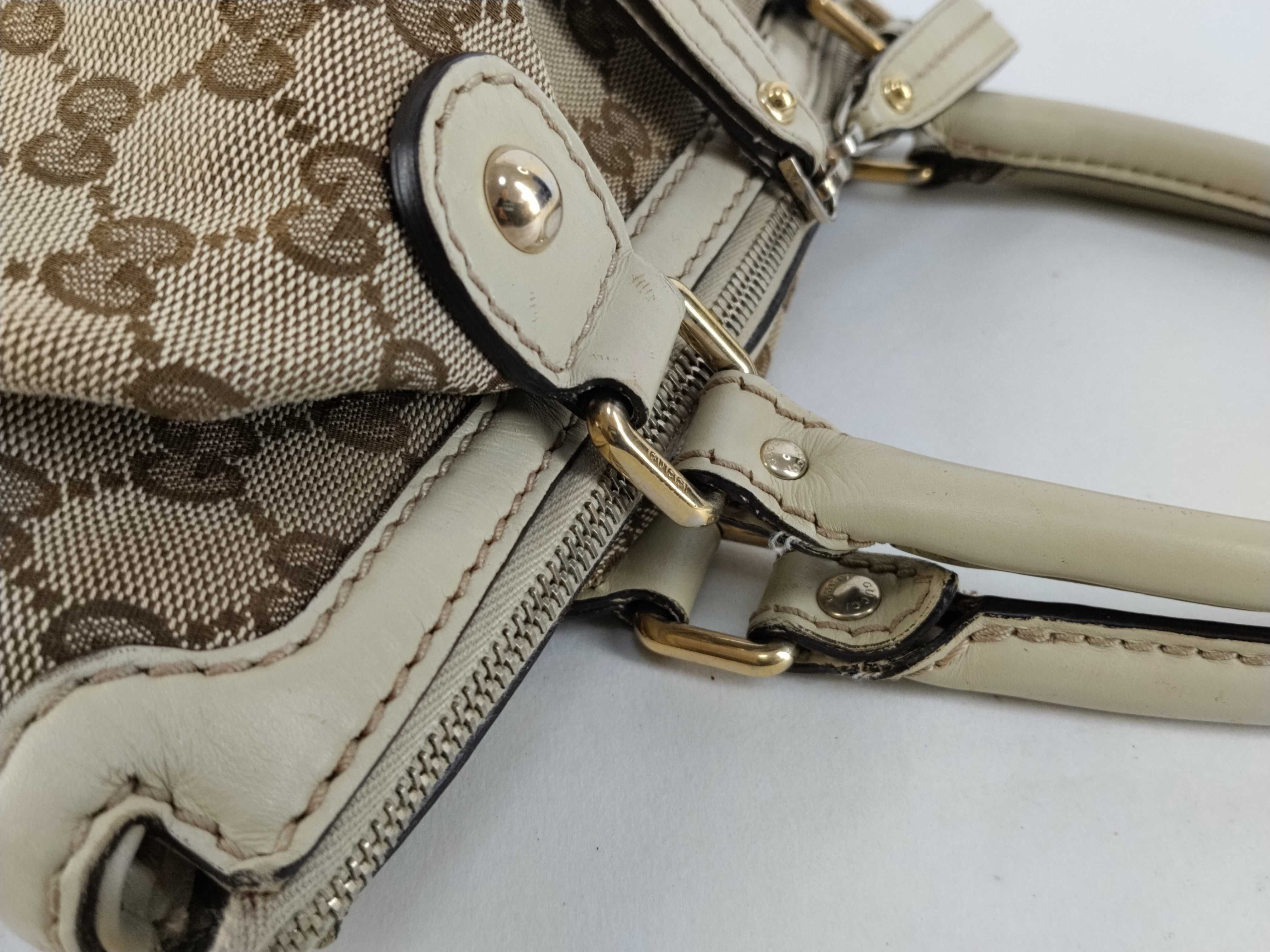 GG Canvas Sukey 2-Way Handbag, Beige x White, 247902 (Handbag) — view 5