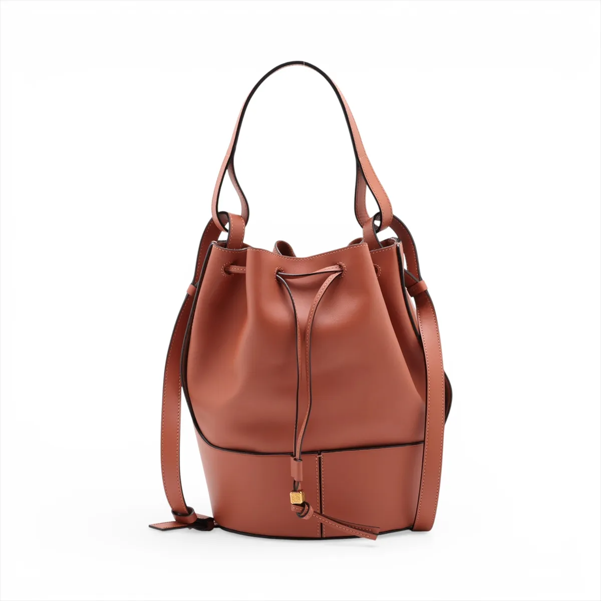 Balloon Bag Medium Leather Shoulder Bag Brown