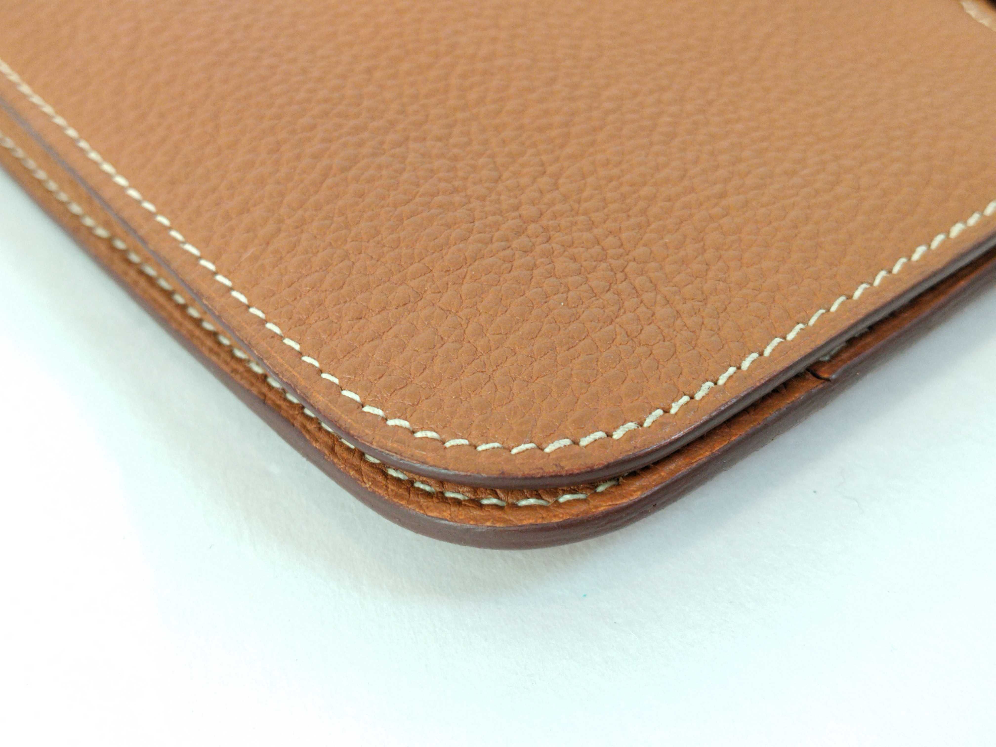Dogon GM Long Wallet, Leather, Silver Hardware, Stamped — view 3