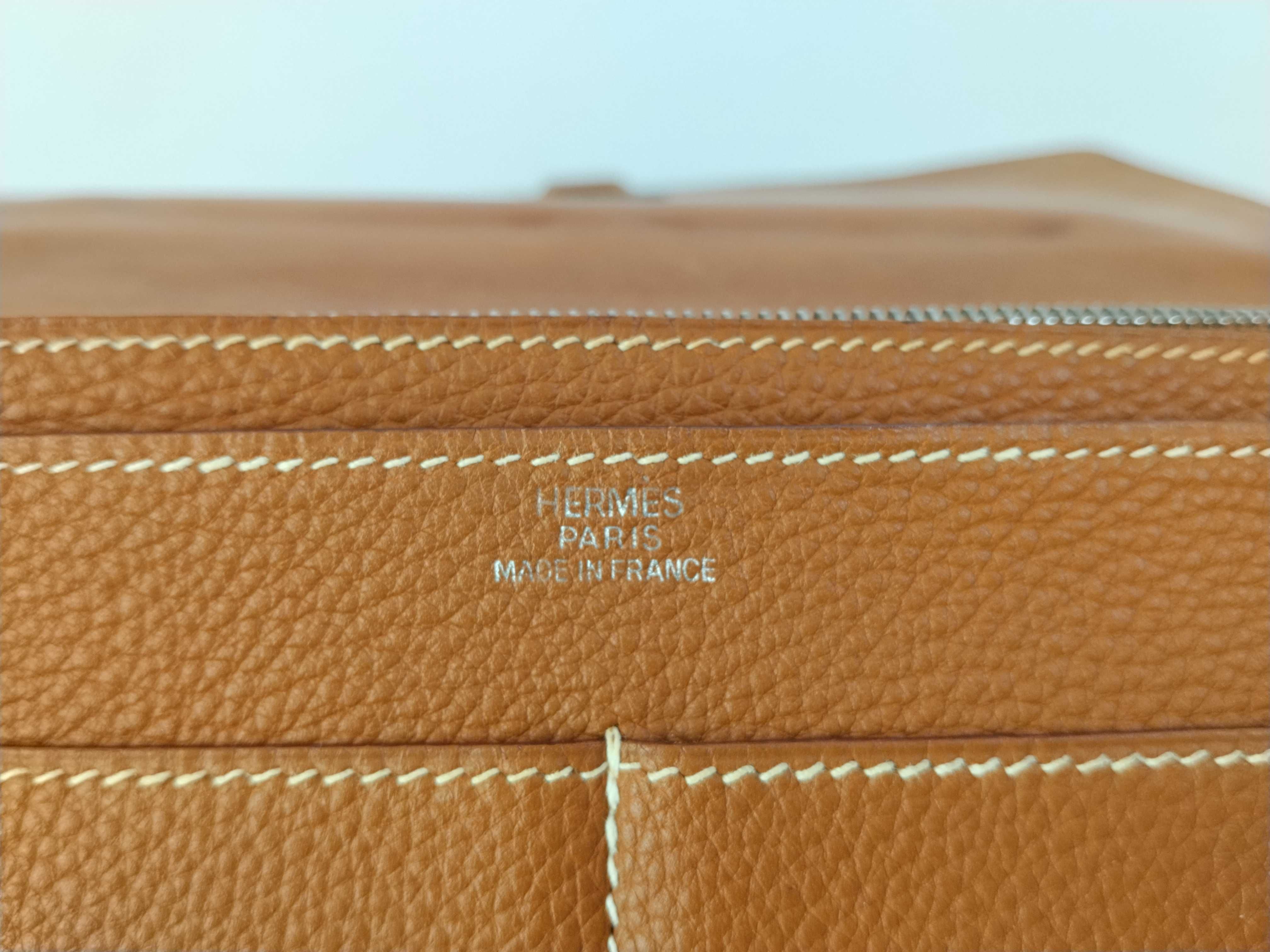 Dogon GM Long Wallet, Leather, Silver Hardware, Stamped — view 9