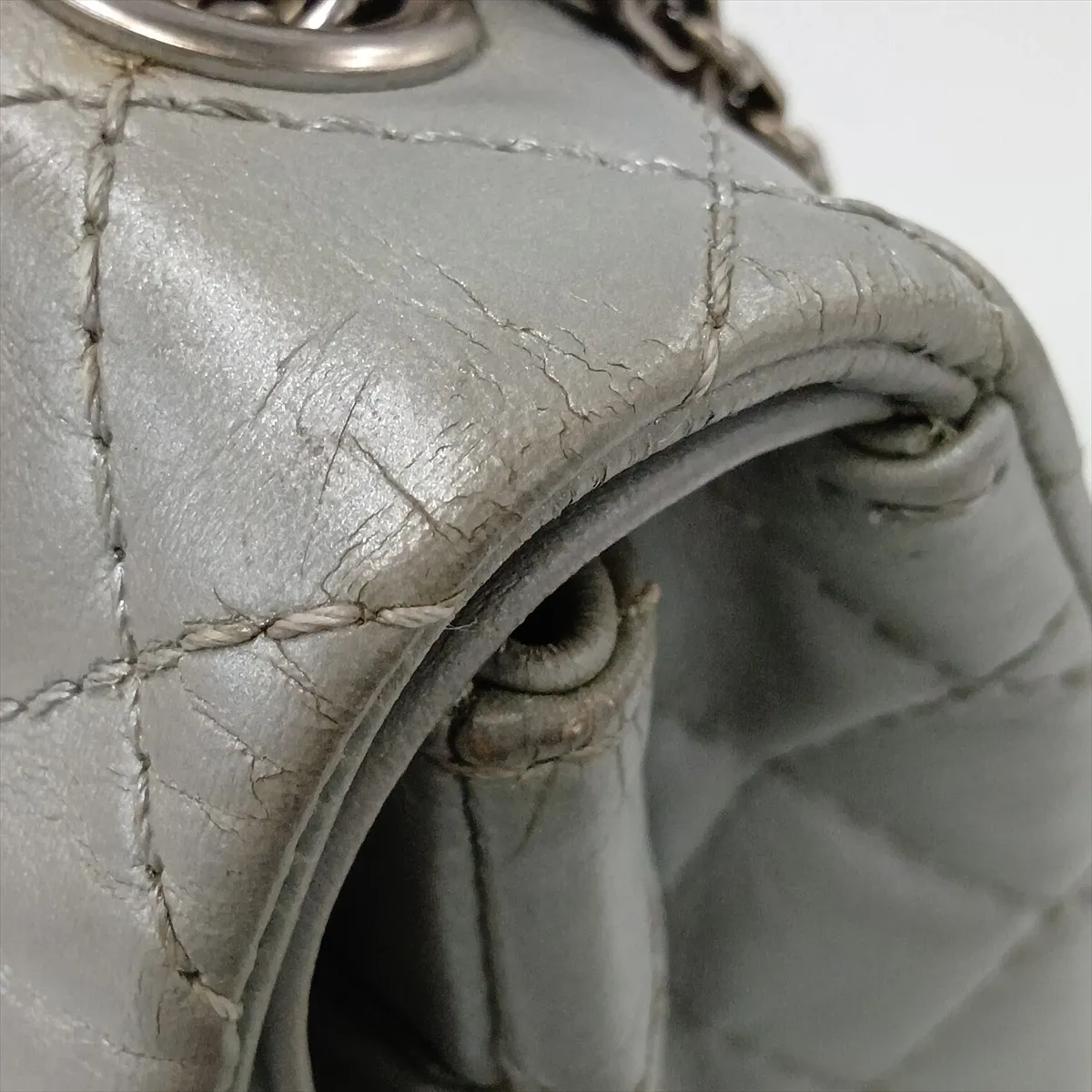 Matelassé 2.55 Leather Double Flap Double Chain Bag, Silver, Silver Hardware, 12625370, Serial Number 12, A37586 — view 13