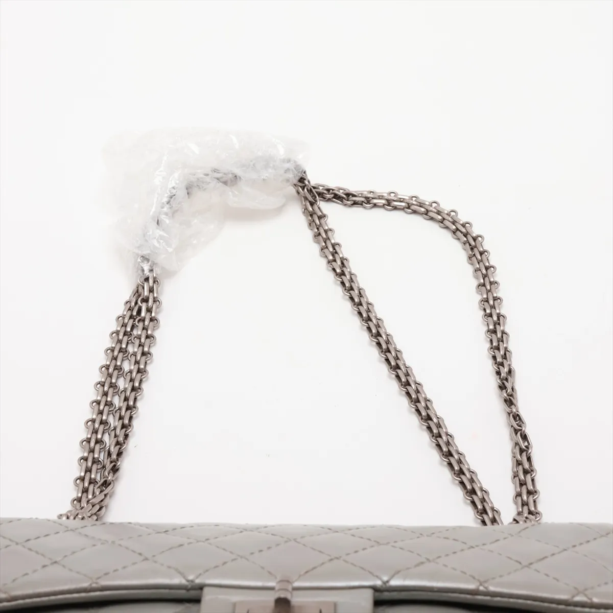 Matelassé 2.55 Leather Double Flap Double Chain Bag, Silver, Silver Hardware, 12625370, Serial Number 12, A37586 — view 6