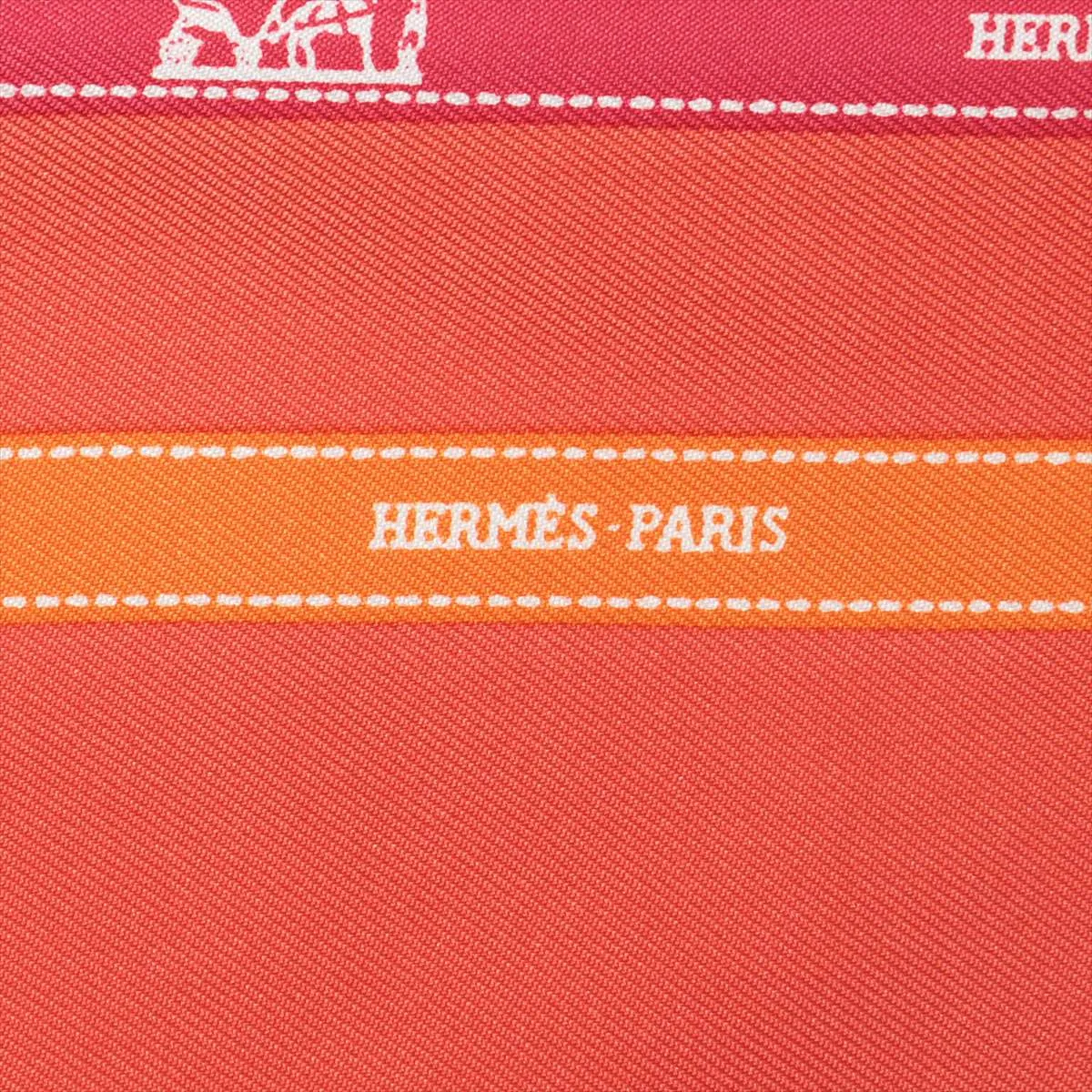 Carre 45 Bolduc Ribbon Scarf Silk Red — view 6