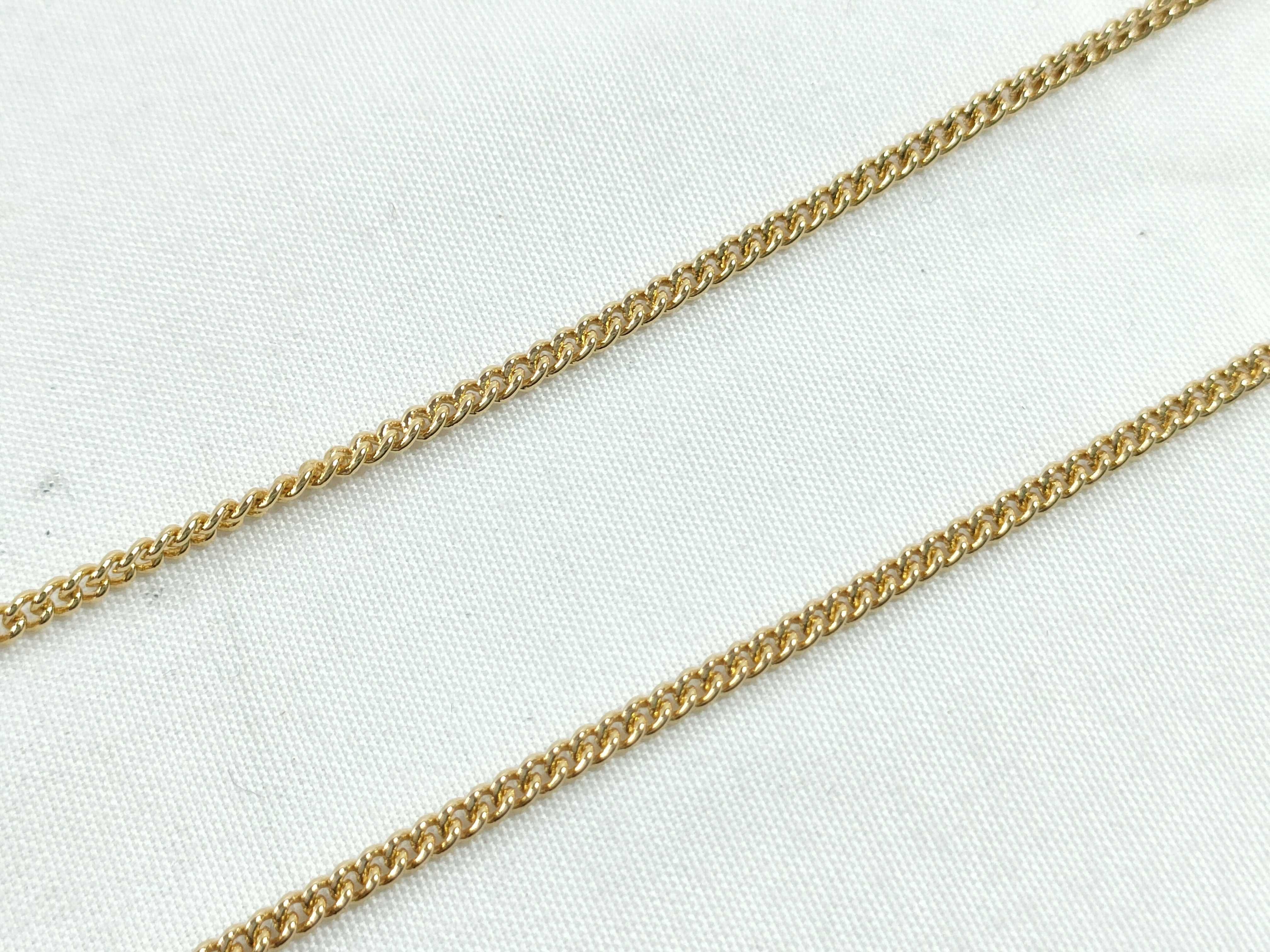 Rhinestone Logo Necklace, Gold Accessory (VO8566) Necklace — view 5