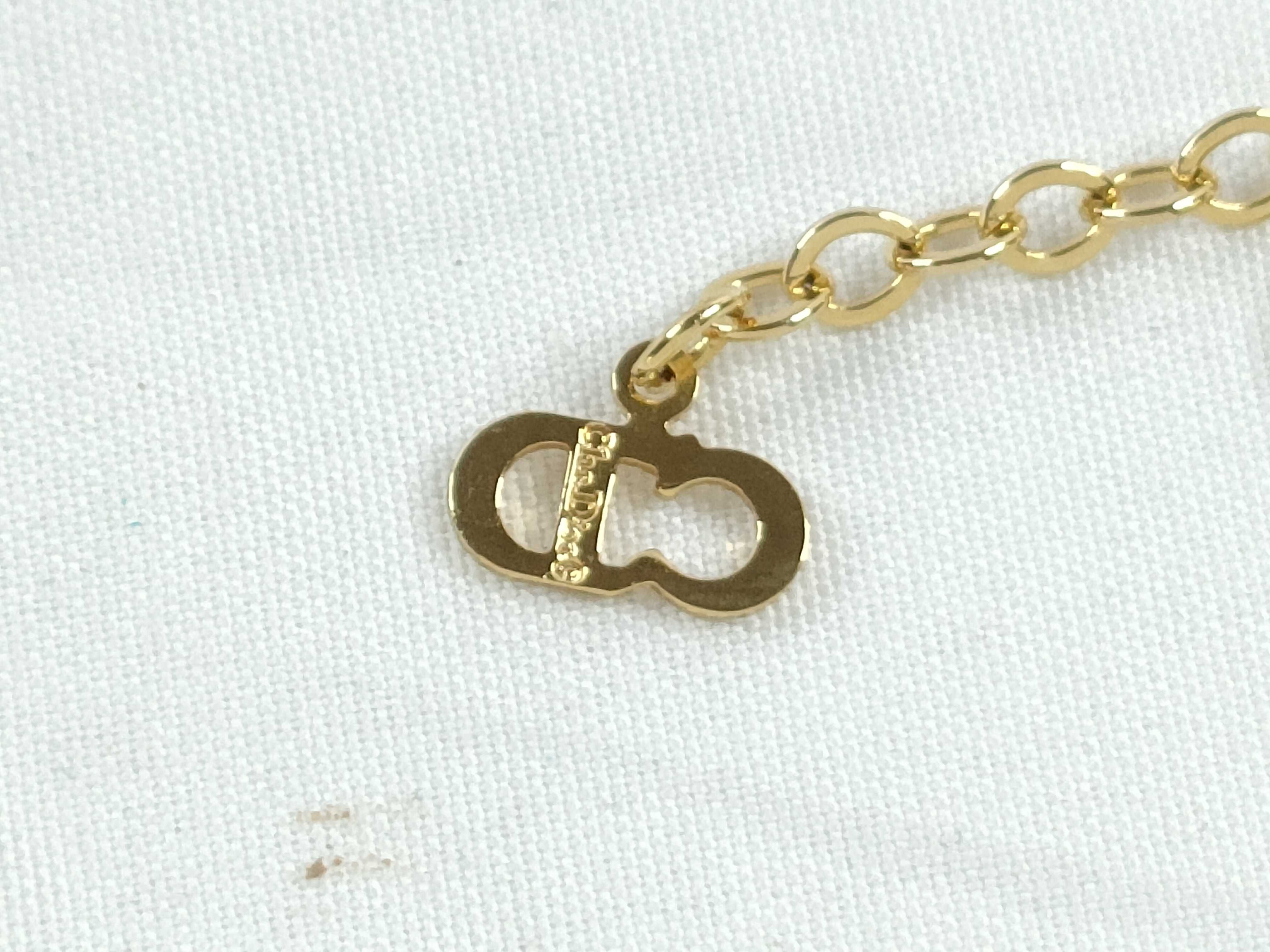 Rhinestone Logo Necklace, Gold Accessory (VO8566) Necklace — view 7